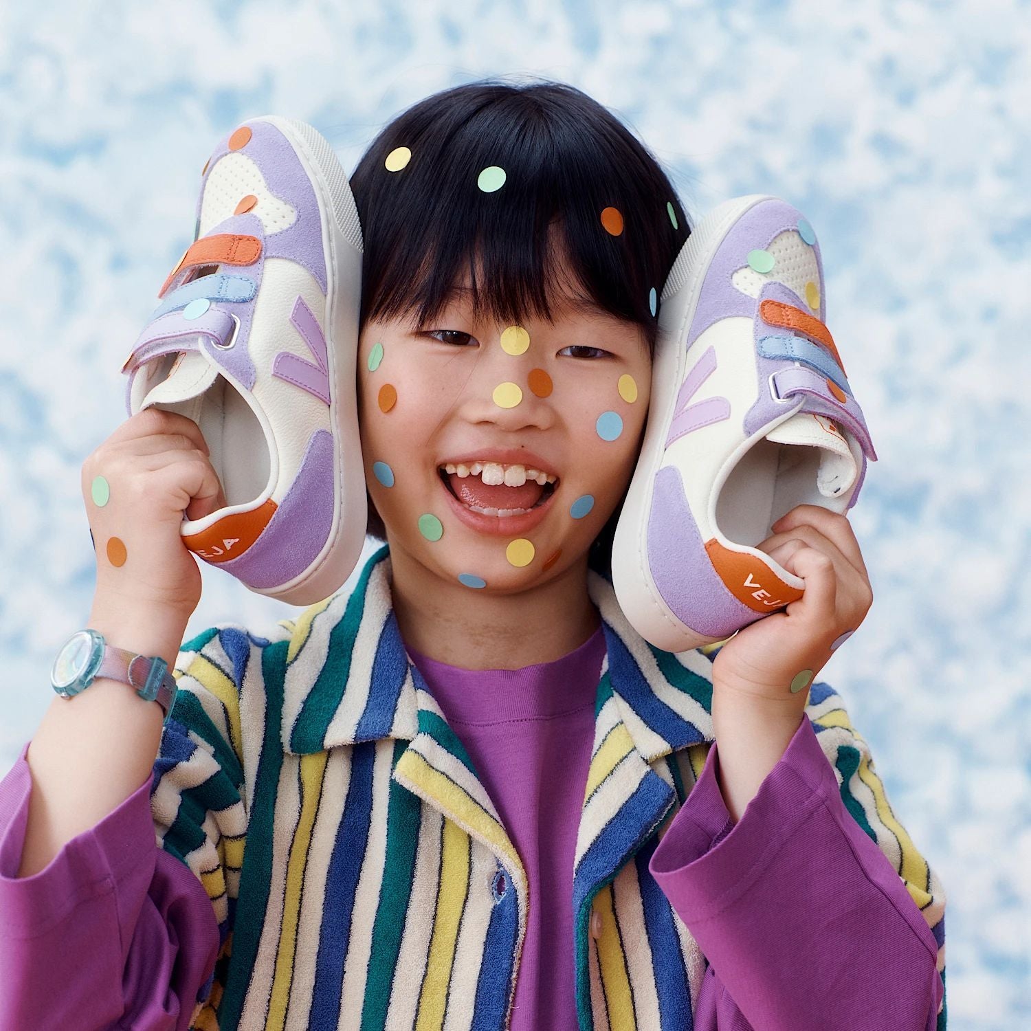 Veja-Small V-10 Cashew Multico Orchid