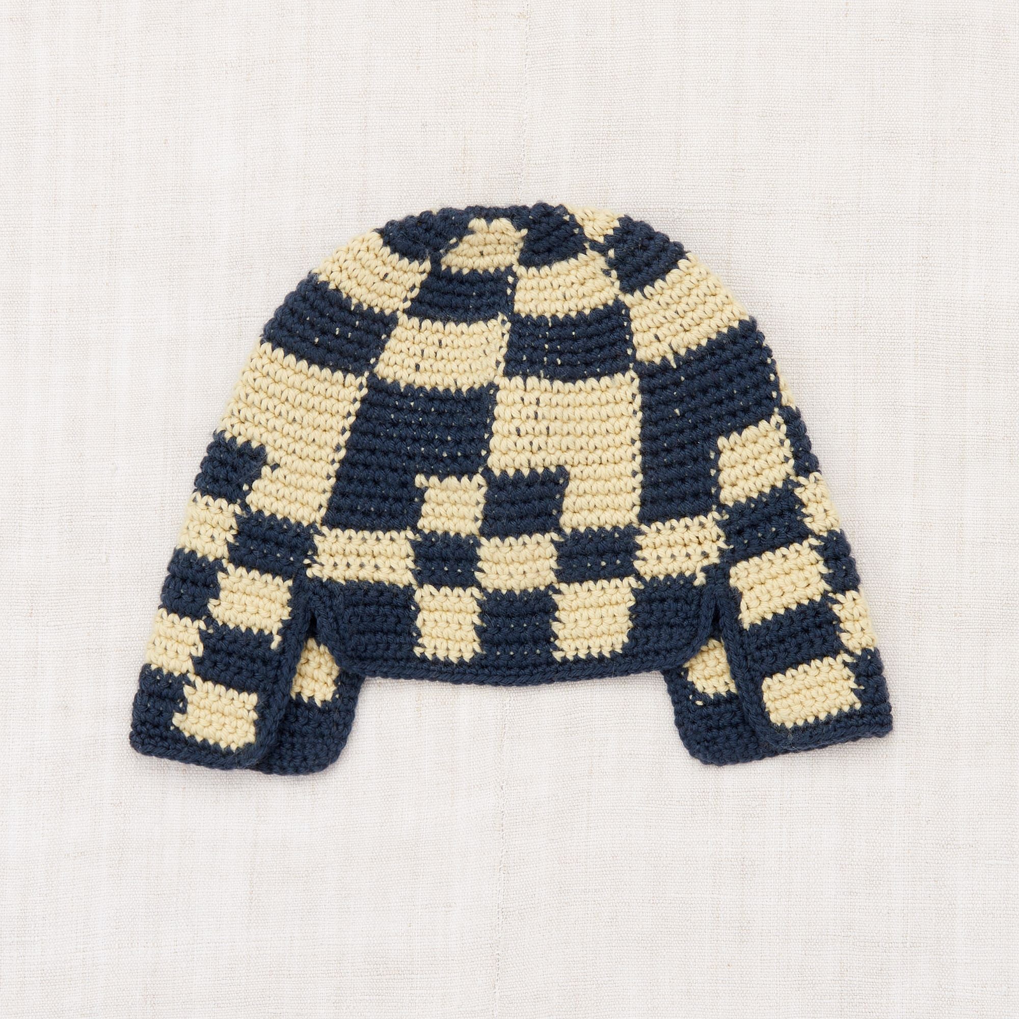Misha & Puff-Checkered Crochet Rover Cap Galaxy
