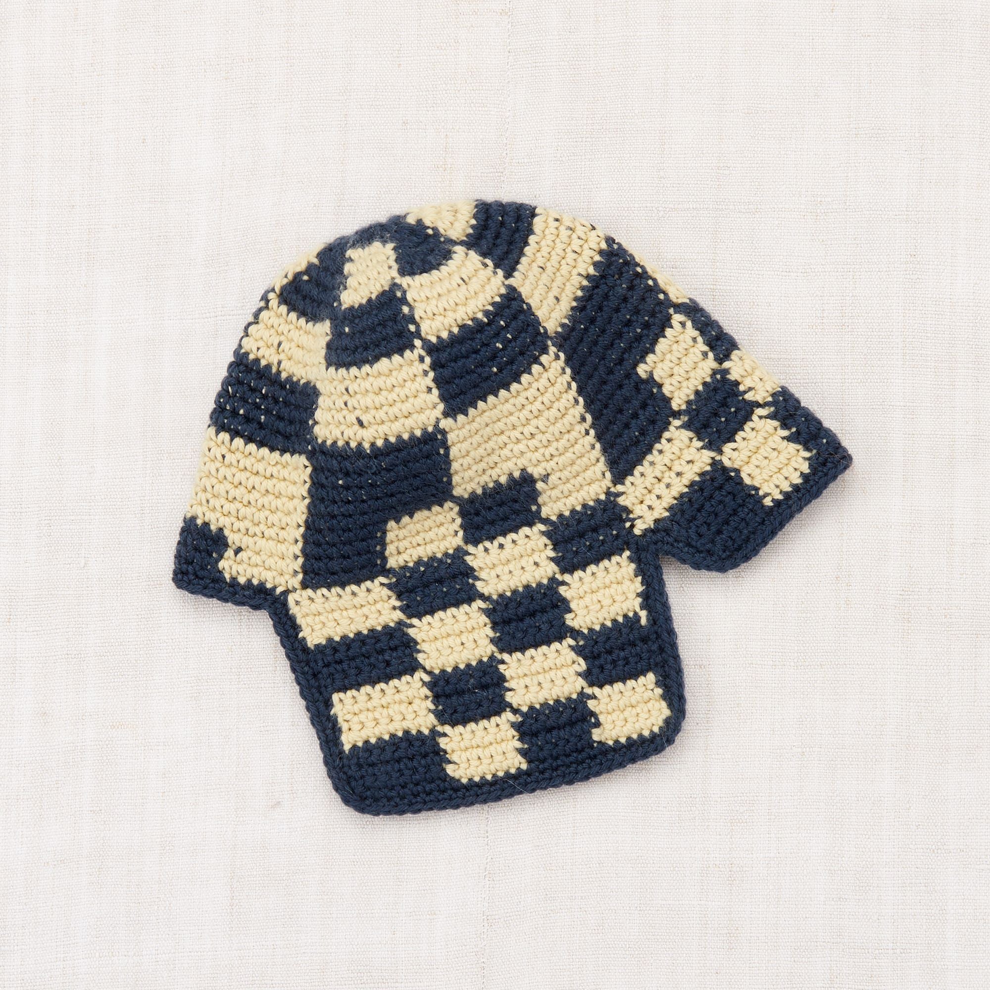 Misha & Puff-Checkered Crochet Rover Cap Galaxy
