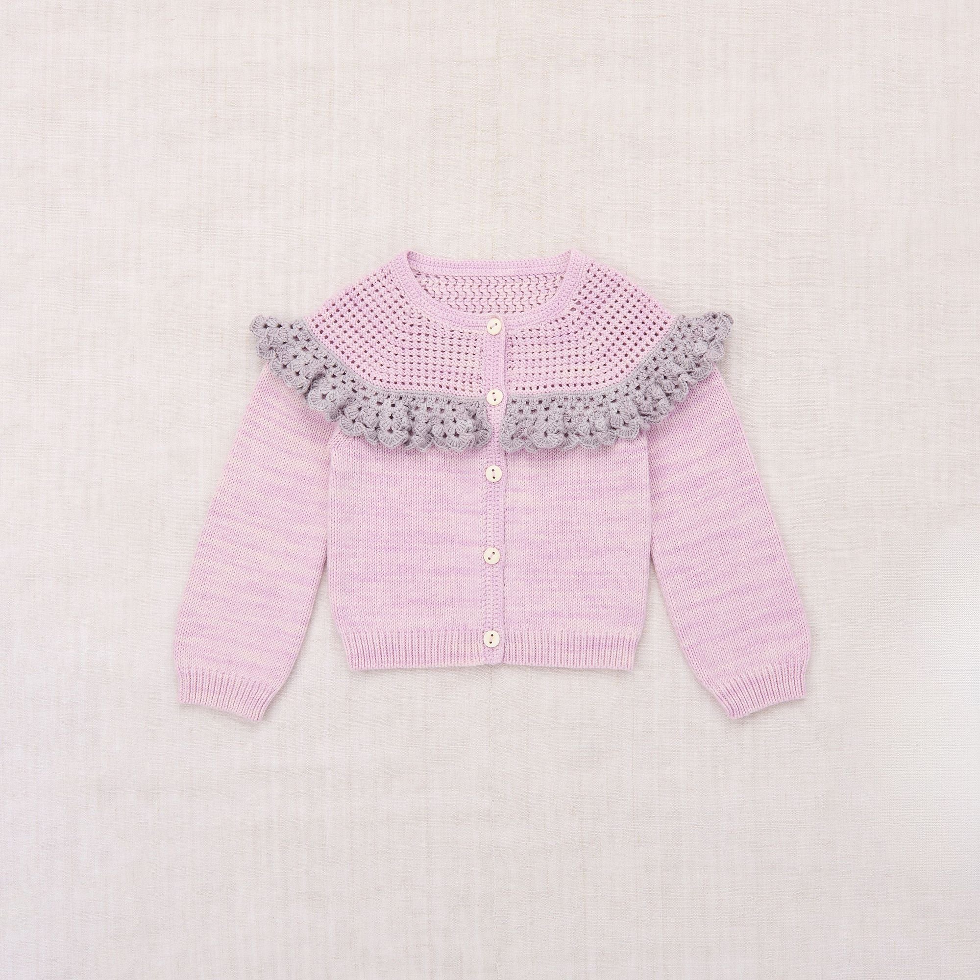 Misha & Puff-Girls Crochet Joya Cardigan Aura
