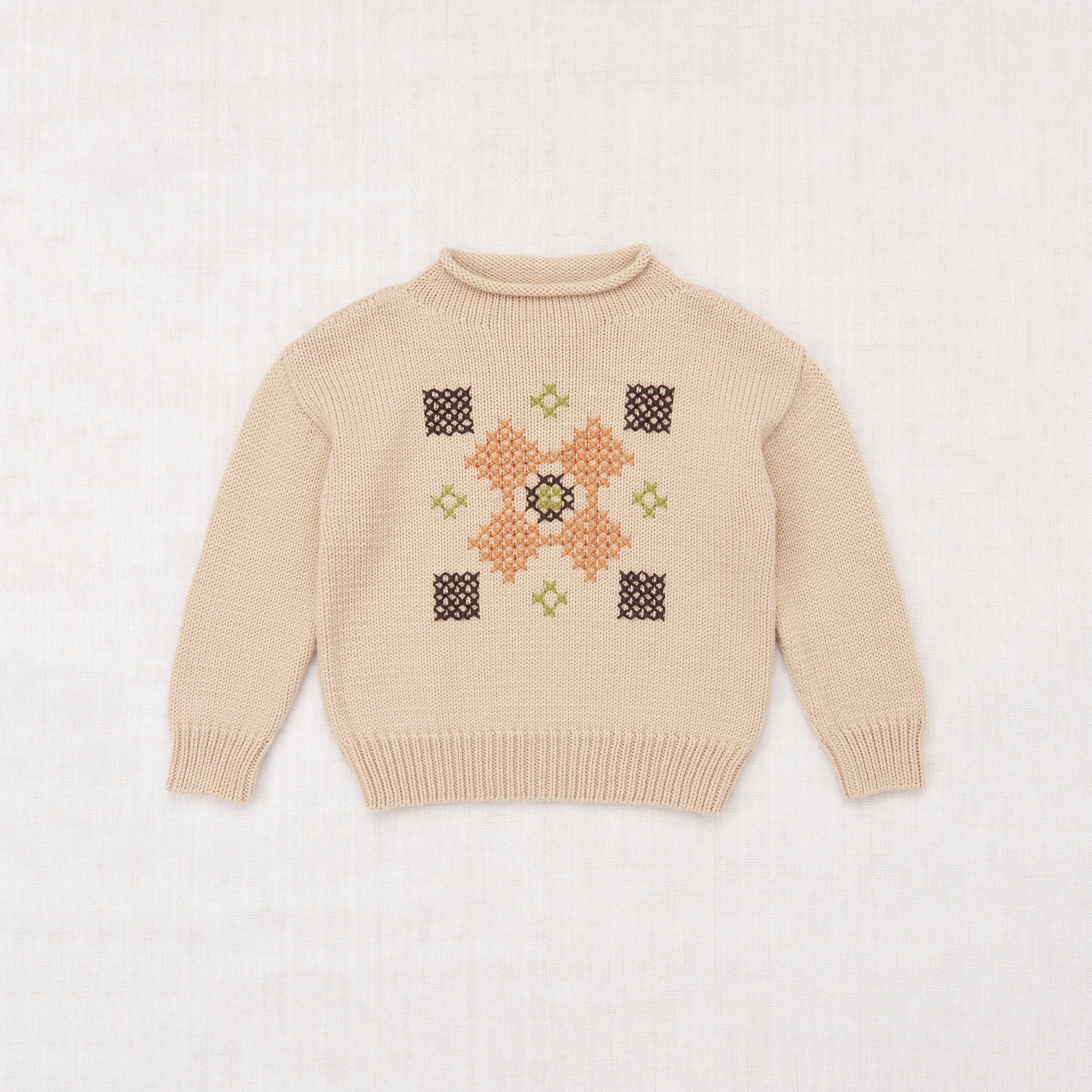 Misha & Puff-Cross Stitch Simple Sweater Patina