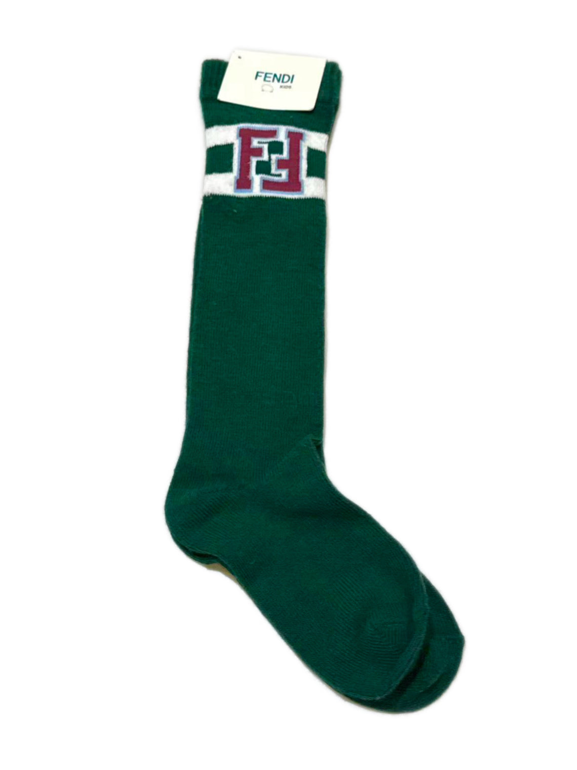 BOY HIGH SOCKS WITH FF LOGO - GREEN