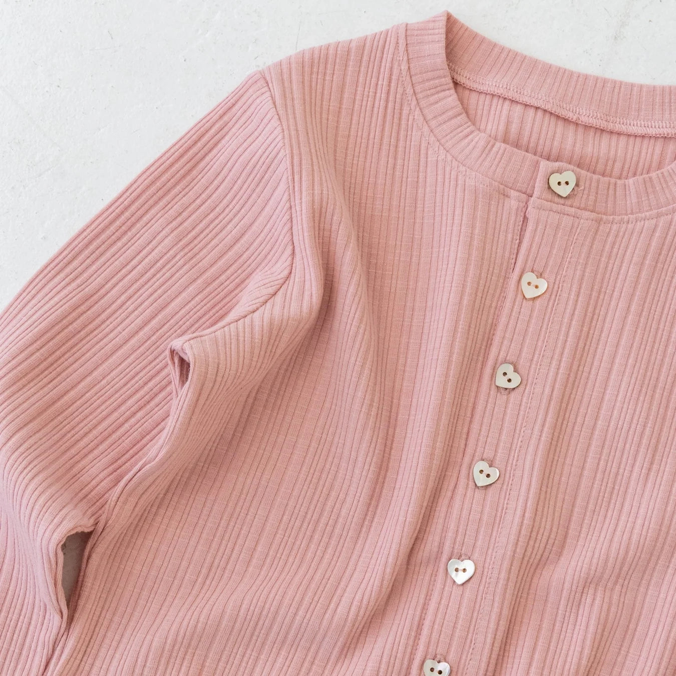 Solii + Solä - Girls Ribbed Cardigan Pink