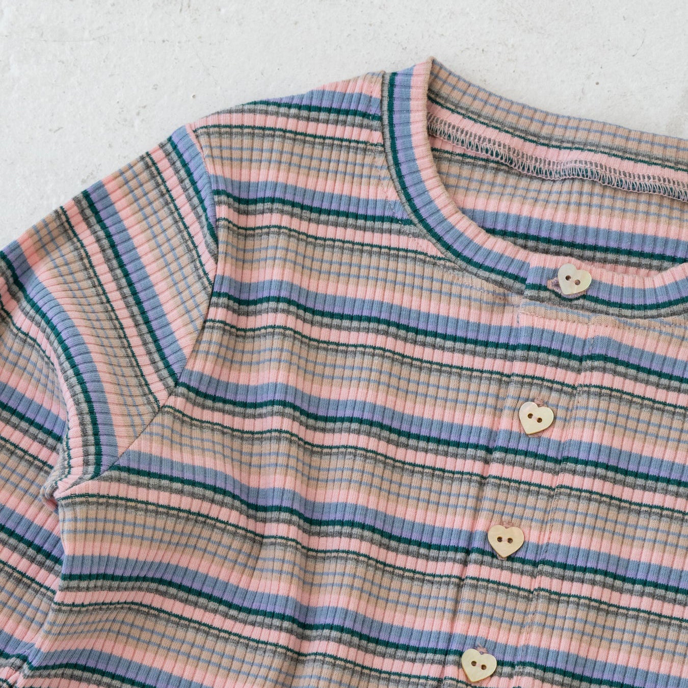Solii + Solä - Girls Ribbed Cardigan Stripe