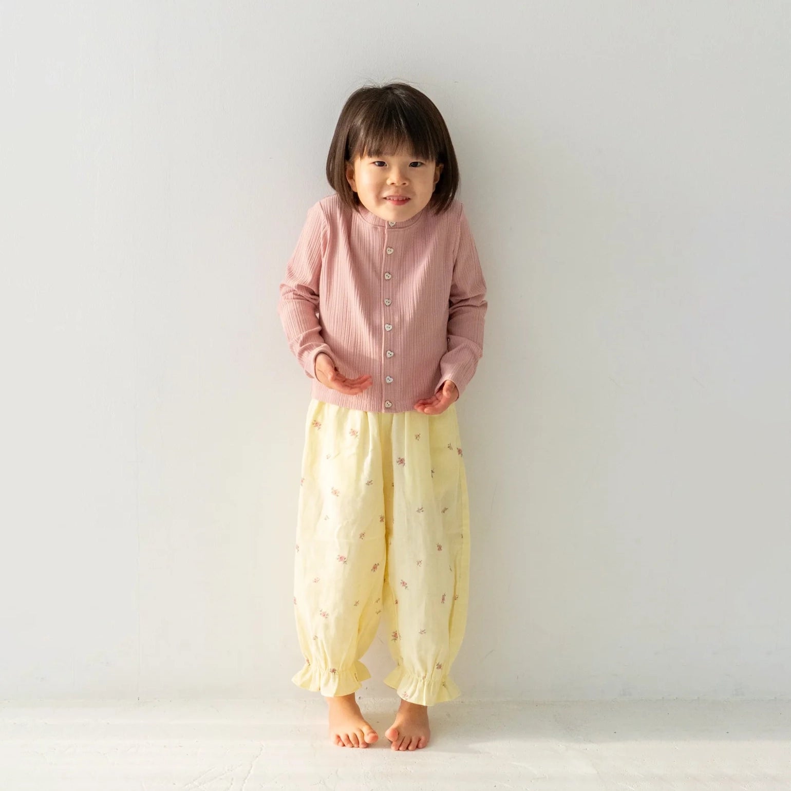 Solii + Solä - Girls Ribbed Cardigan Pink