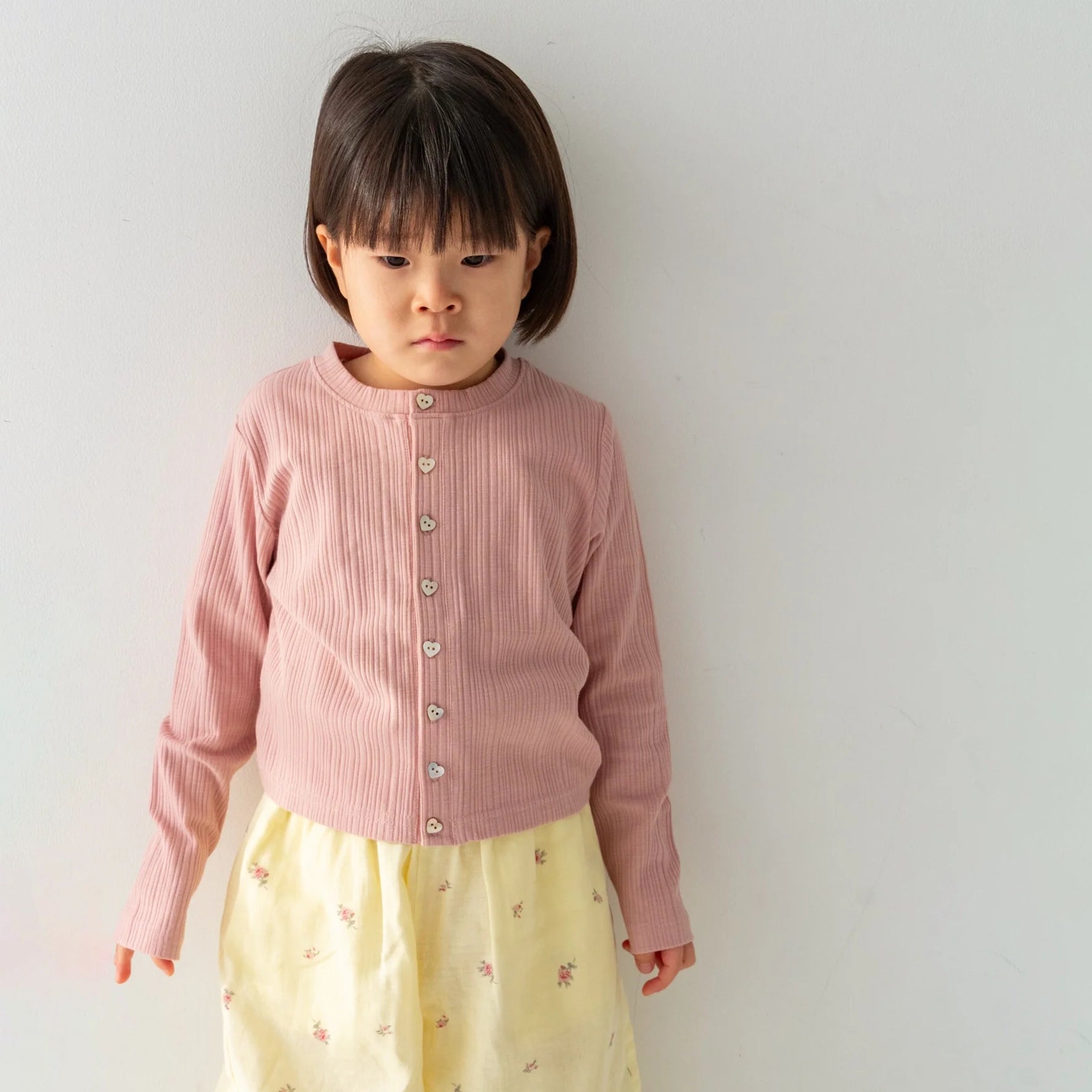 Solii + Solä - Girls Ribbed Cardigan Pink