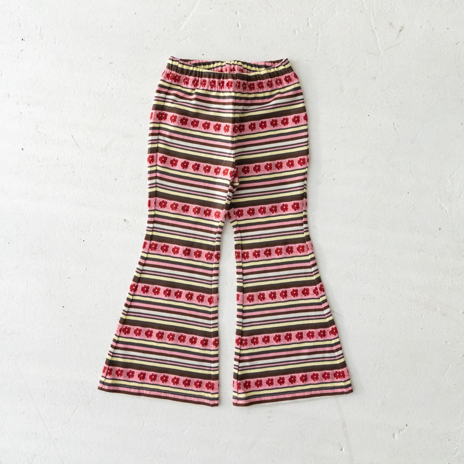 Solii + Solä - Girls Flower Flare Pants Pink-mix