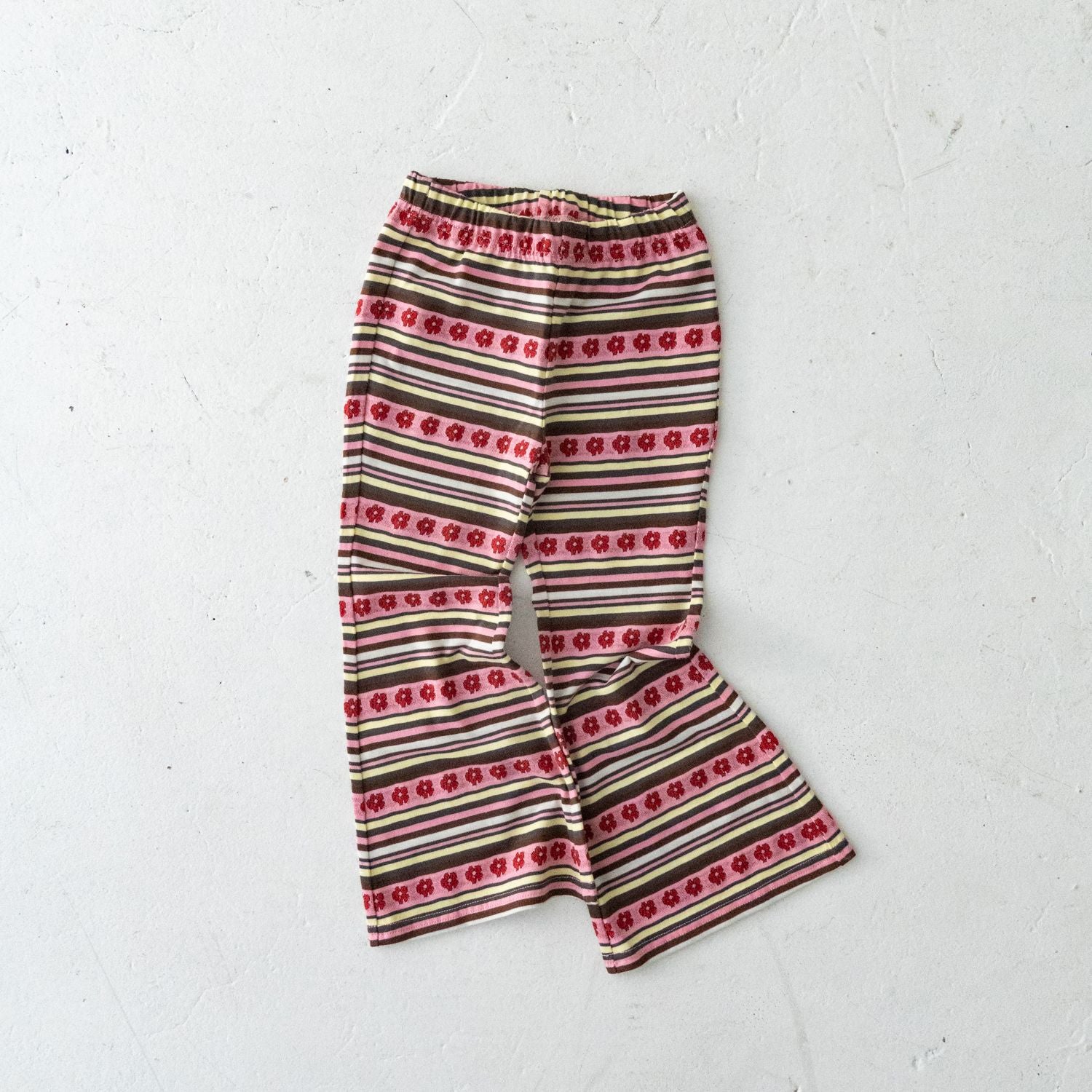 Solii + Solä - Girls Flower Flare Pants Pink-mix