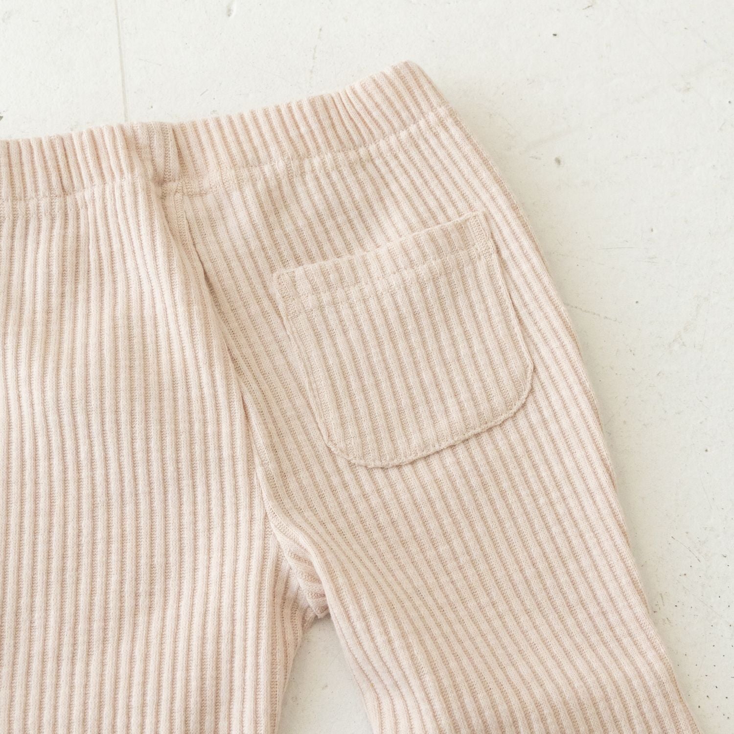 Solii + Solä - Girls Ribbed Flare Pants Vanilla