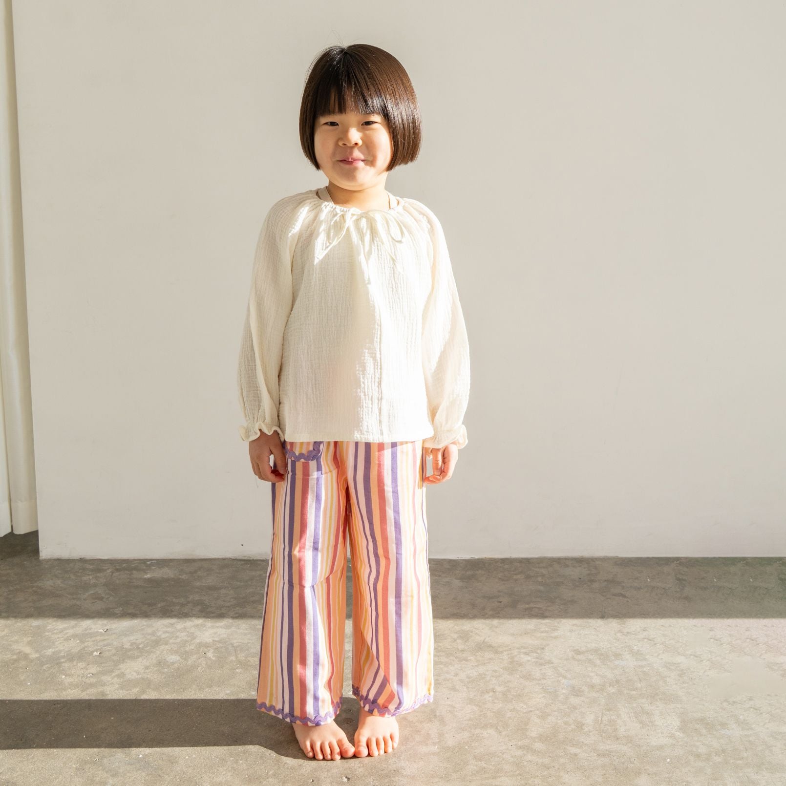 Solii + Solä - Girls Stripe Pocket Pants Mix-stripe