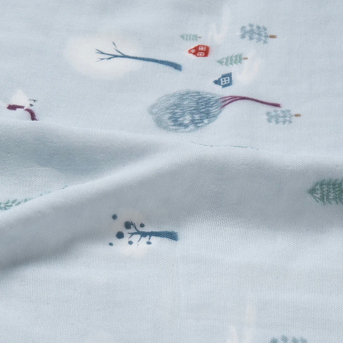 Nest Designs-4-Layer Baby Washcloth Set (3 Pack) - 25cm x 23cm Snowy Snuggles+Snow Angels+Stars White