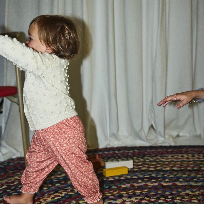 Misha & Puff-Baby Popcorn Cardigan Sugar