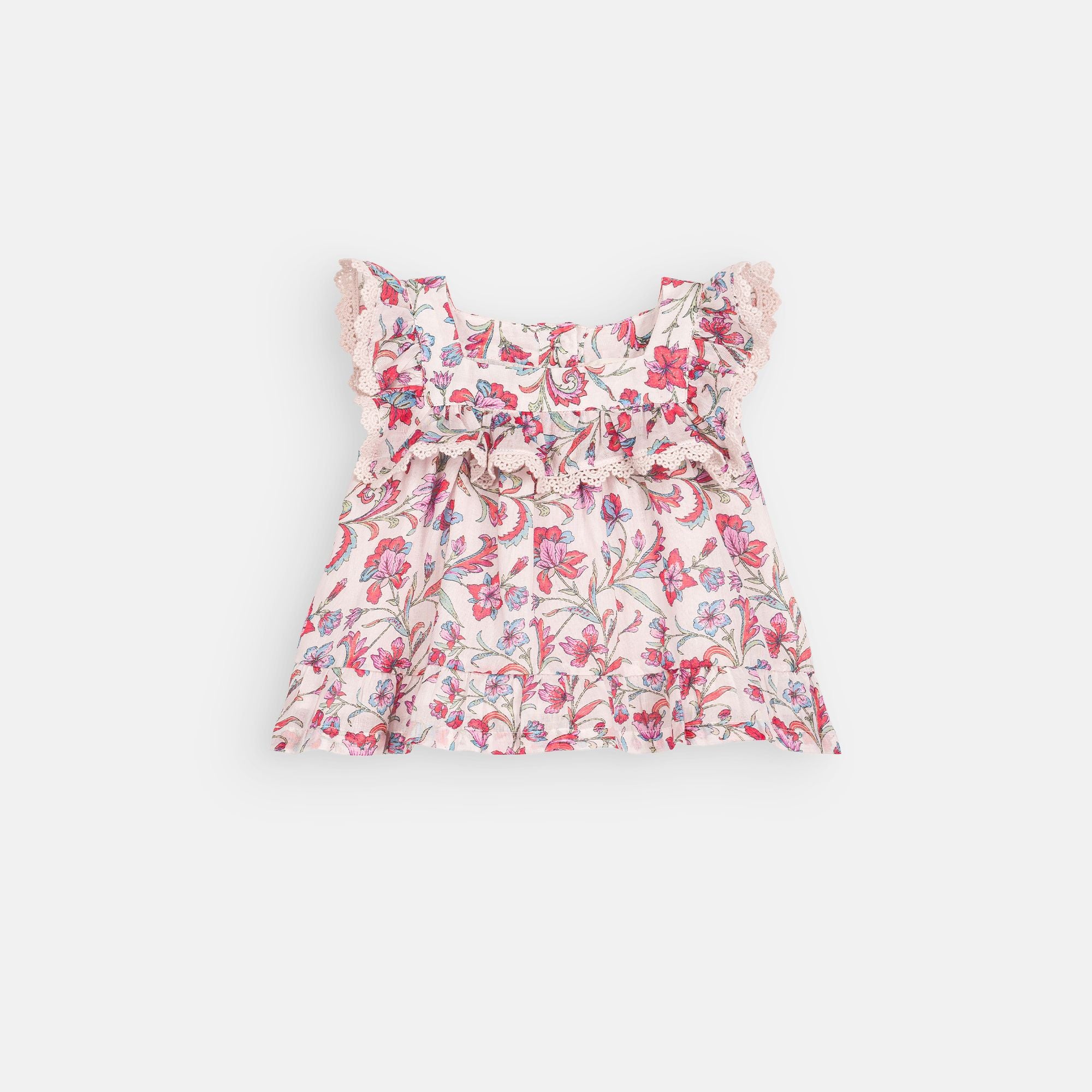 Louise Misha-Baby Girls Blouse Inessa Cream Floral Haven