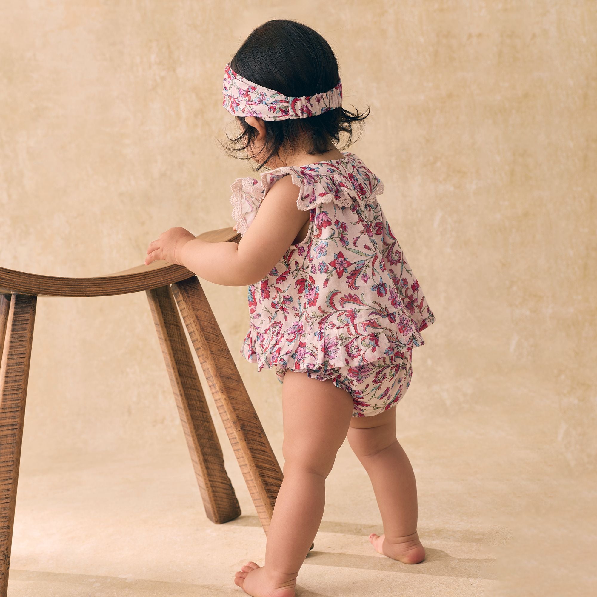 Louise Misha-Baby Girls Blouse Inessa Cream Floral Haven