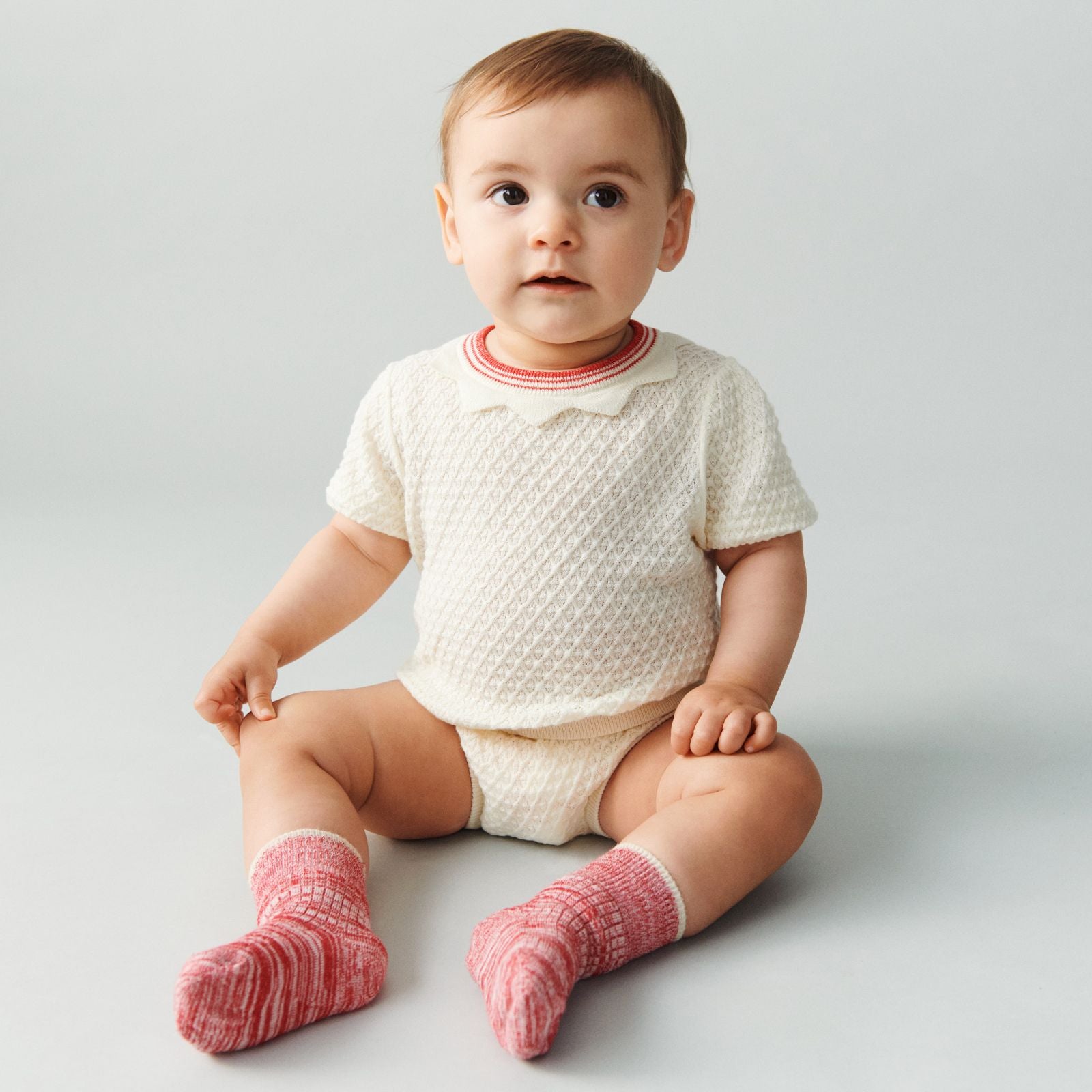 FUB-Kids Waffle Tee ecru