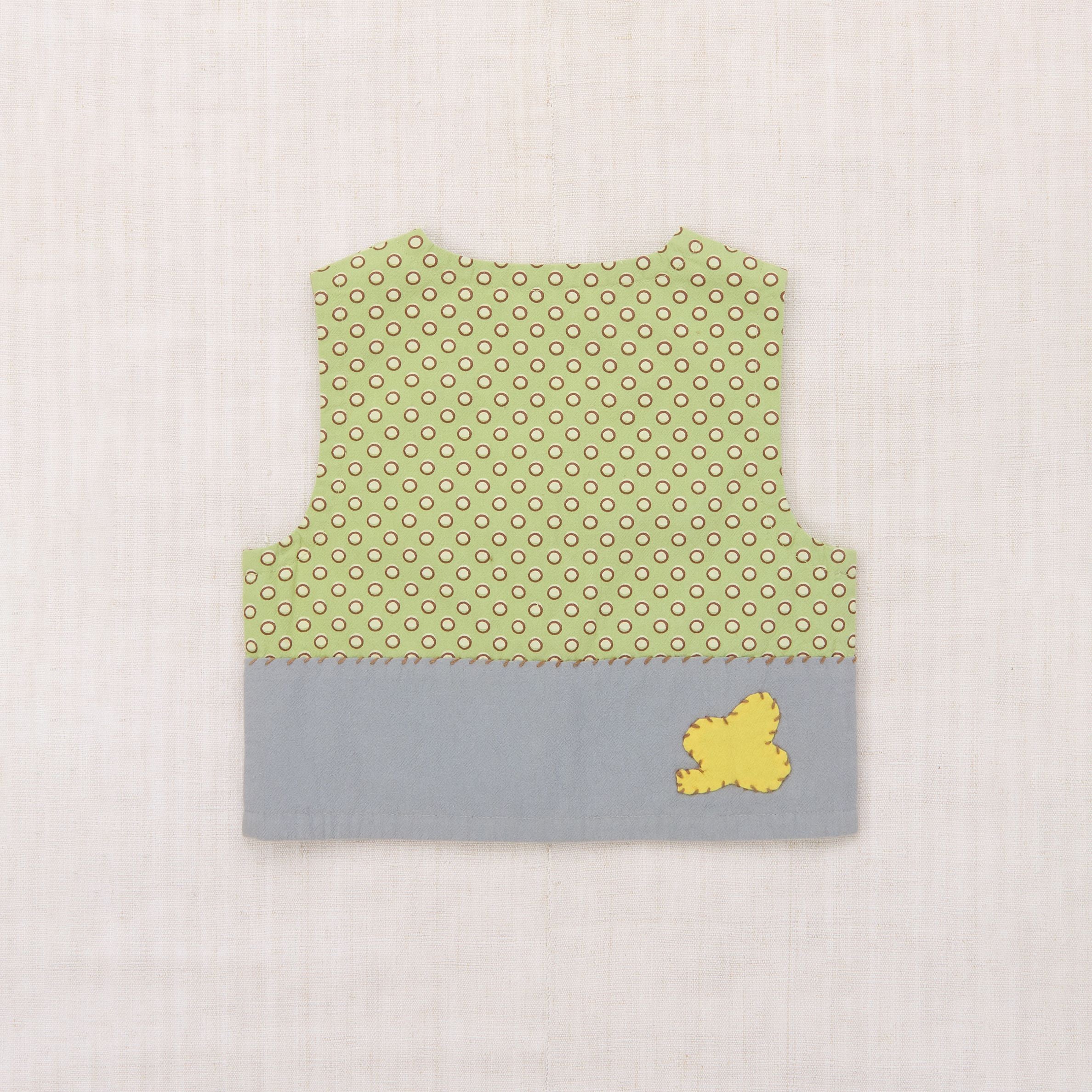 Misha & Puff-Kids Flock Applique Vest Aventurine Ben-Day Dots