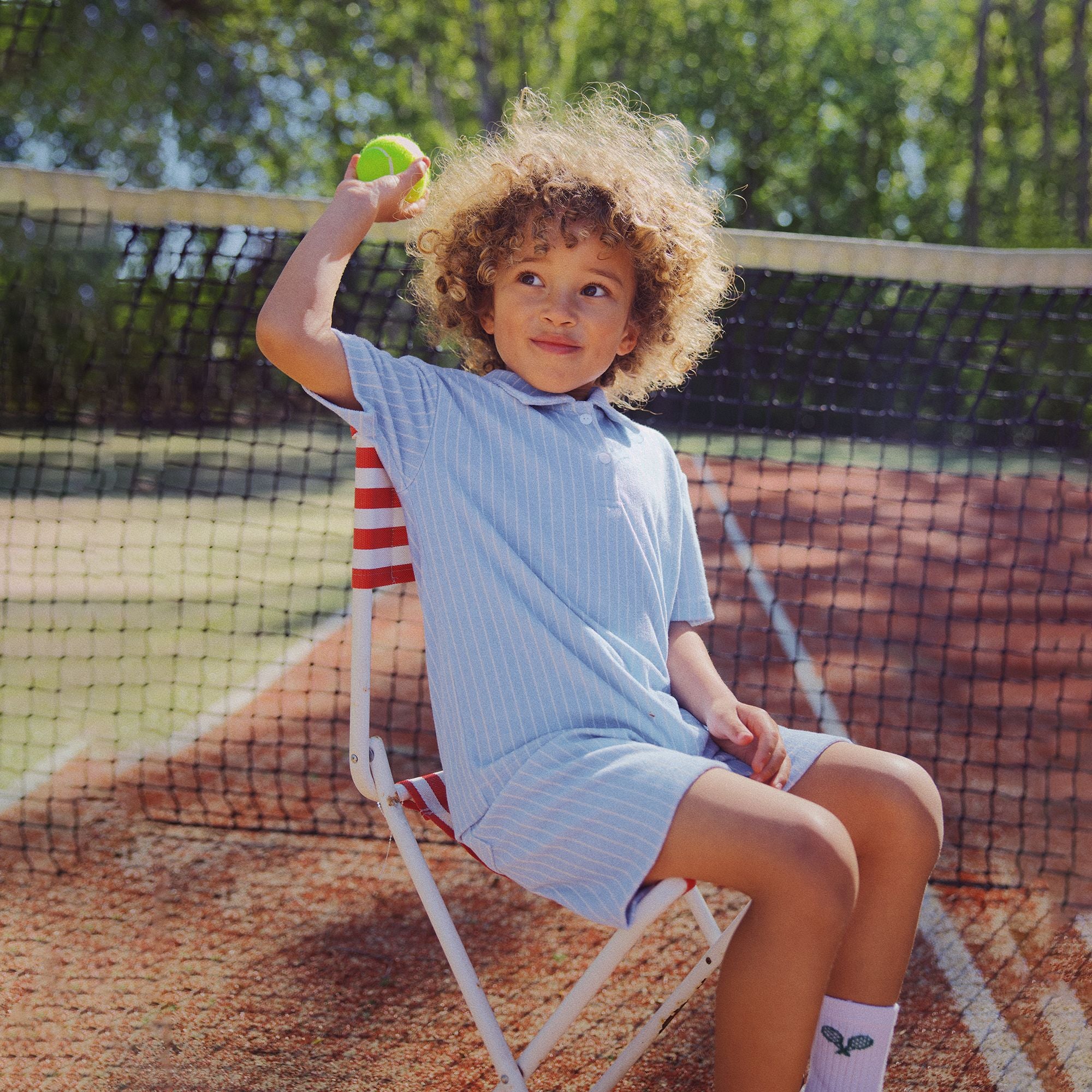 Flöss-Boys Nohr Shirt Bright Blue Stripe