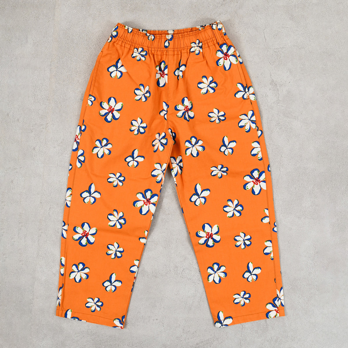 Markey's-Chef Pants Orange Flower