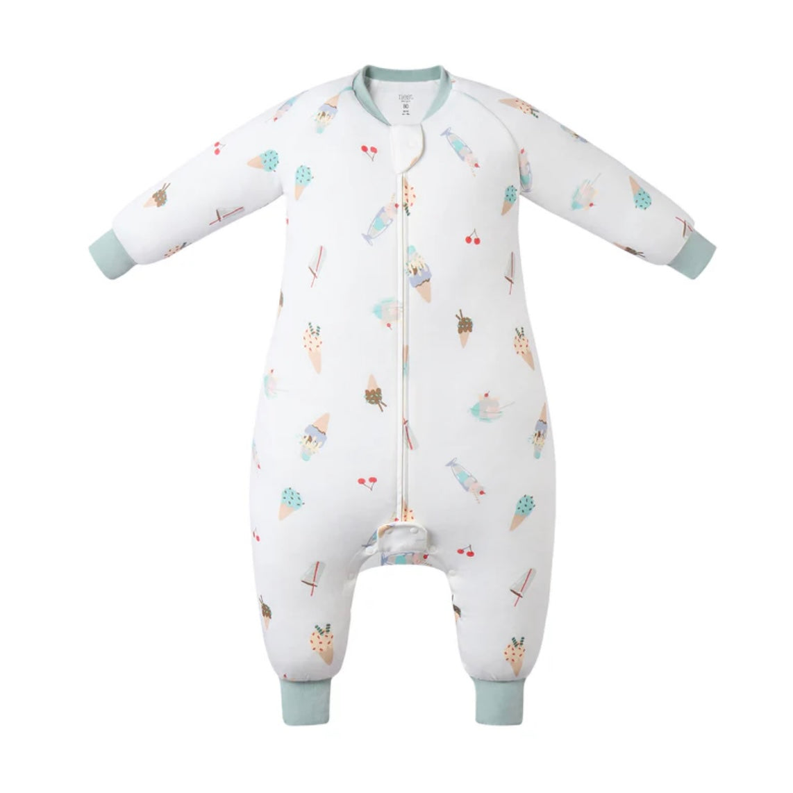 Nest Designs-Long Sleeve Footed Sleep Bag 1.0 TOG - Ice Cream Summer