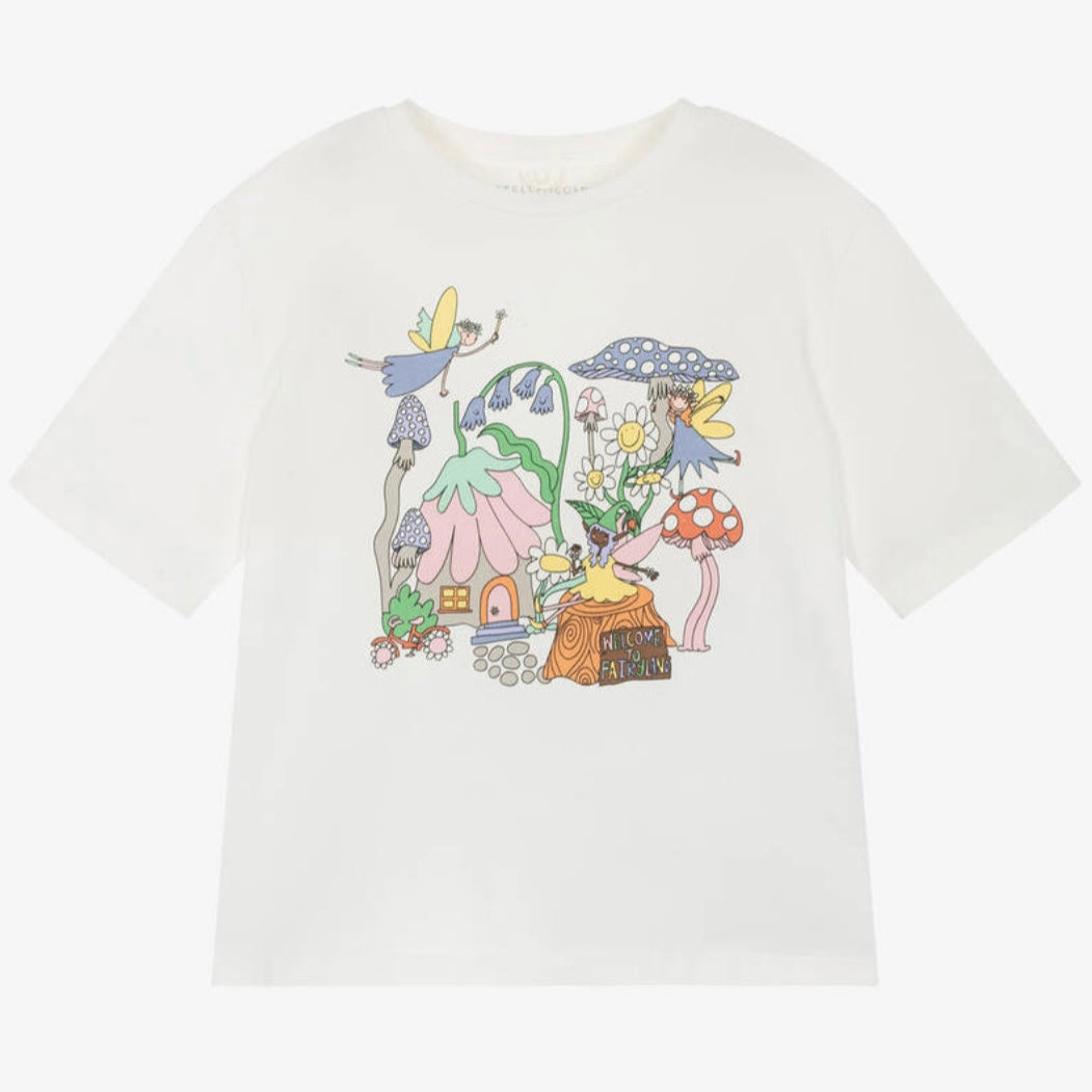 Stella Mccartney Kids-GIRL SS T-SHIRT WITH FAIRYLAND PRINT
