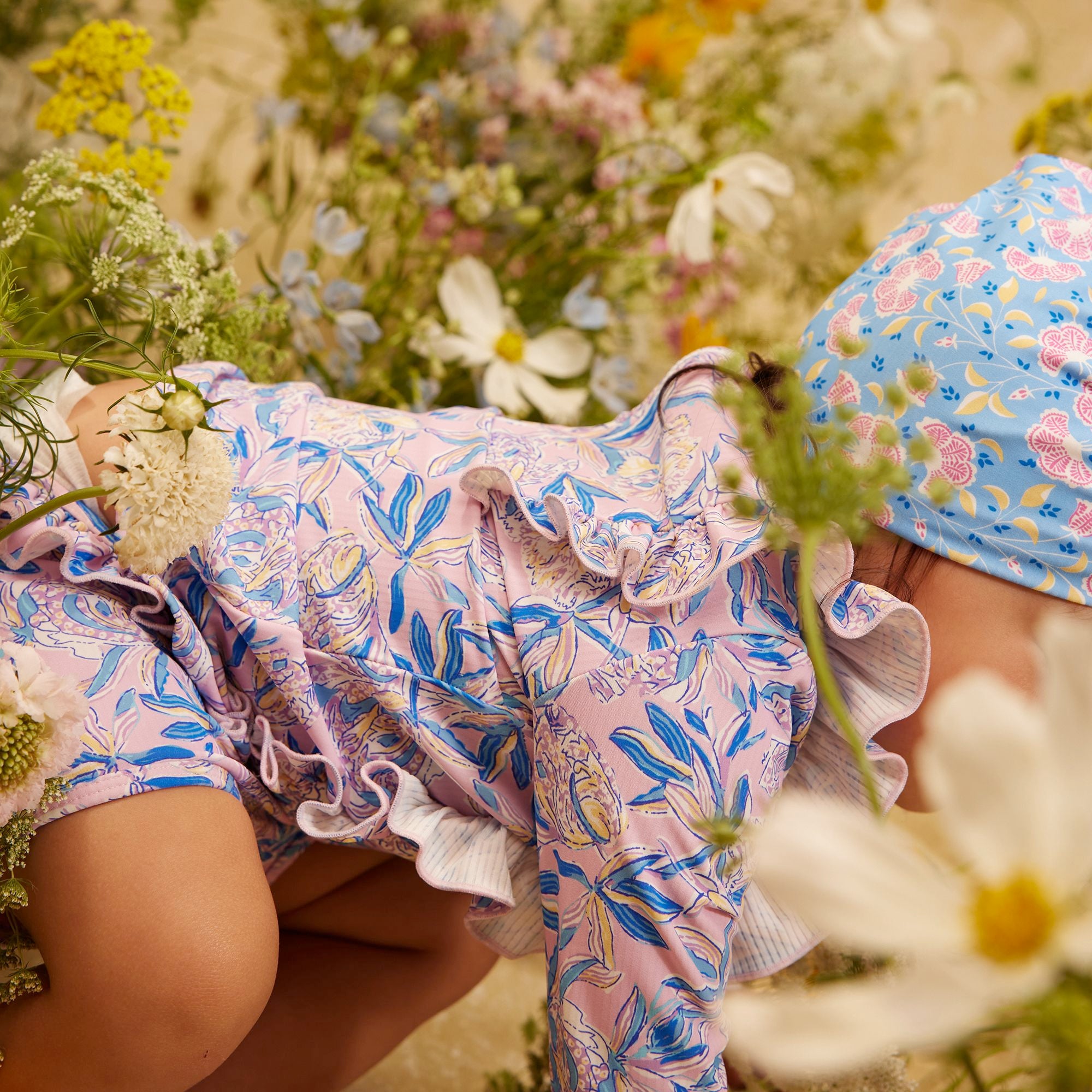 Louise Misha-Baby Girls Bathing Set Yanika Pink Lush Paradise