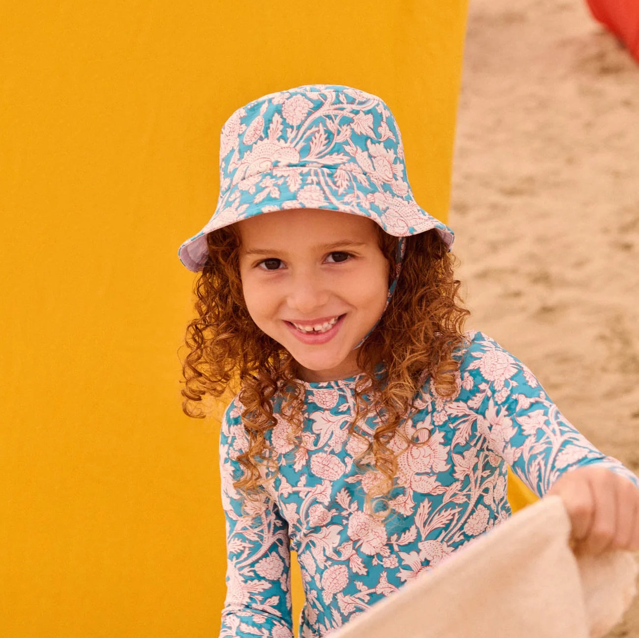 Louise Misha-Girls Sun Hat Devy Blue Mountain Avens