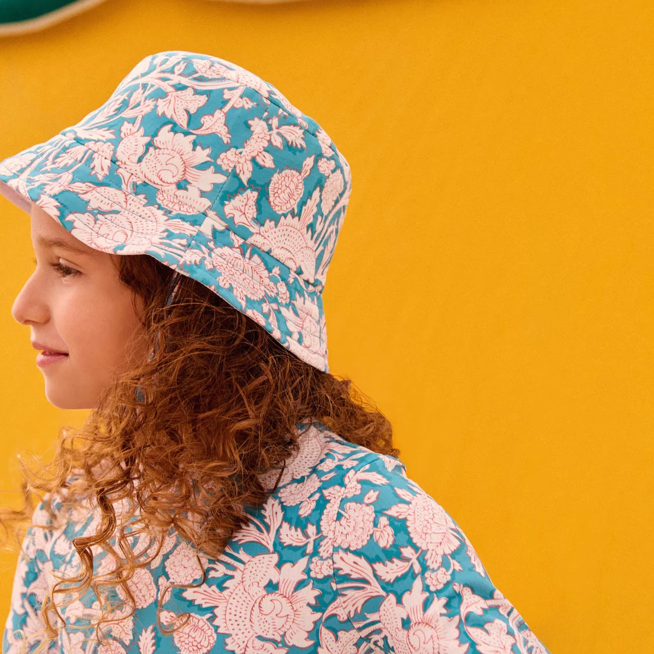 Louise Misha-Girls Sun Hat Devy Blue Mountain Avens