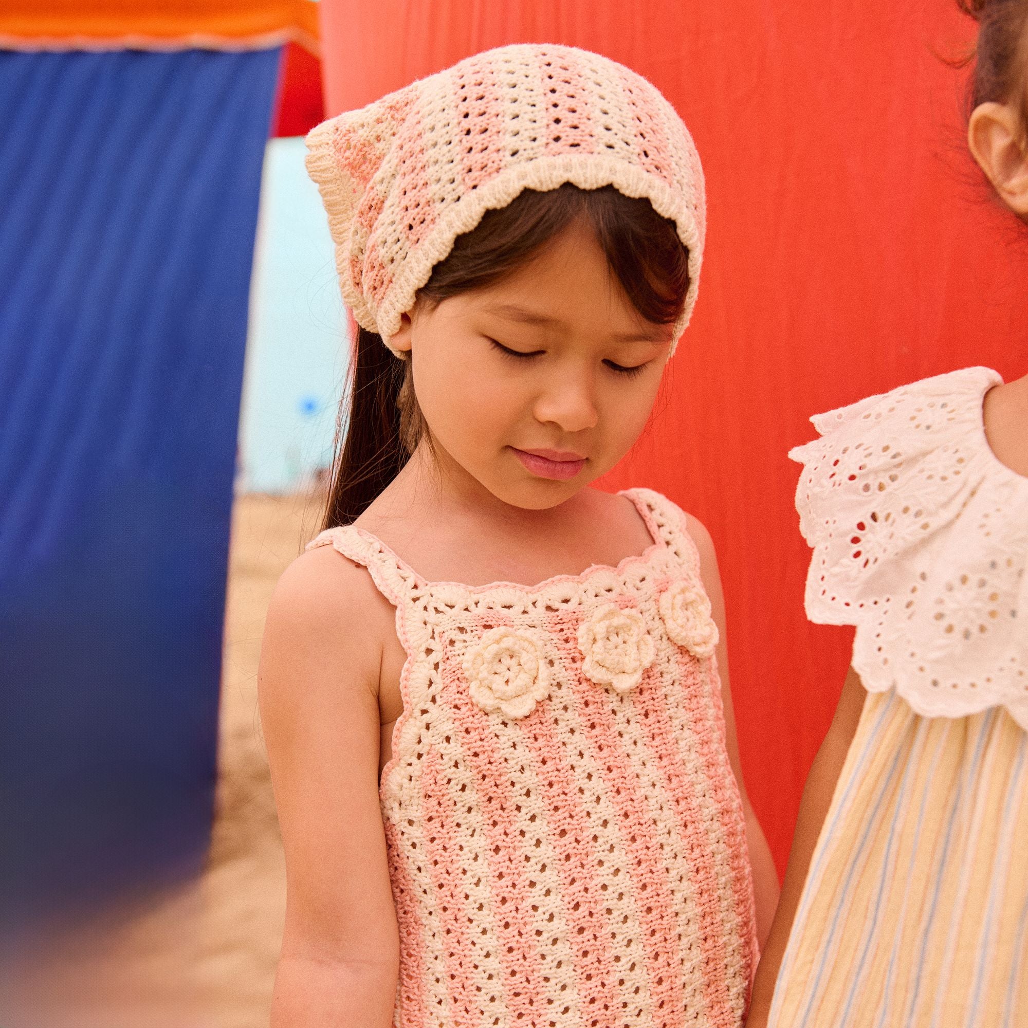 Louise Misha-Girls Top Larya Pink Stripes