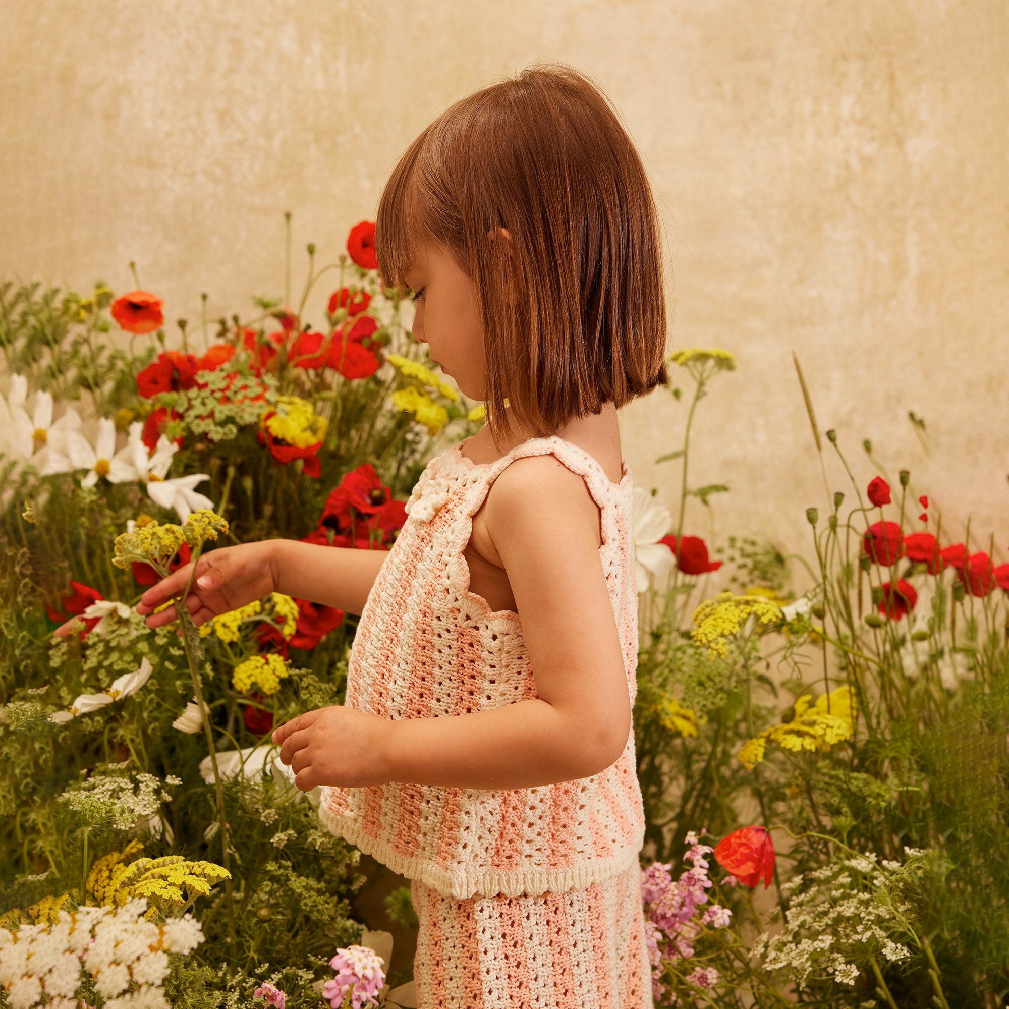 Louise Misha-Girls Top Larya Pink Stripes