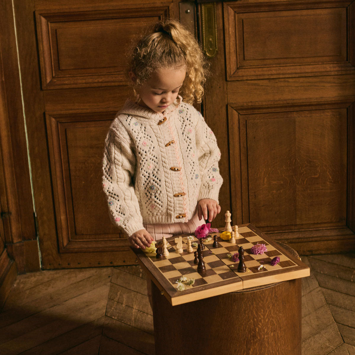 Louise Misha-Girls Cream Cardigan Tonylane