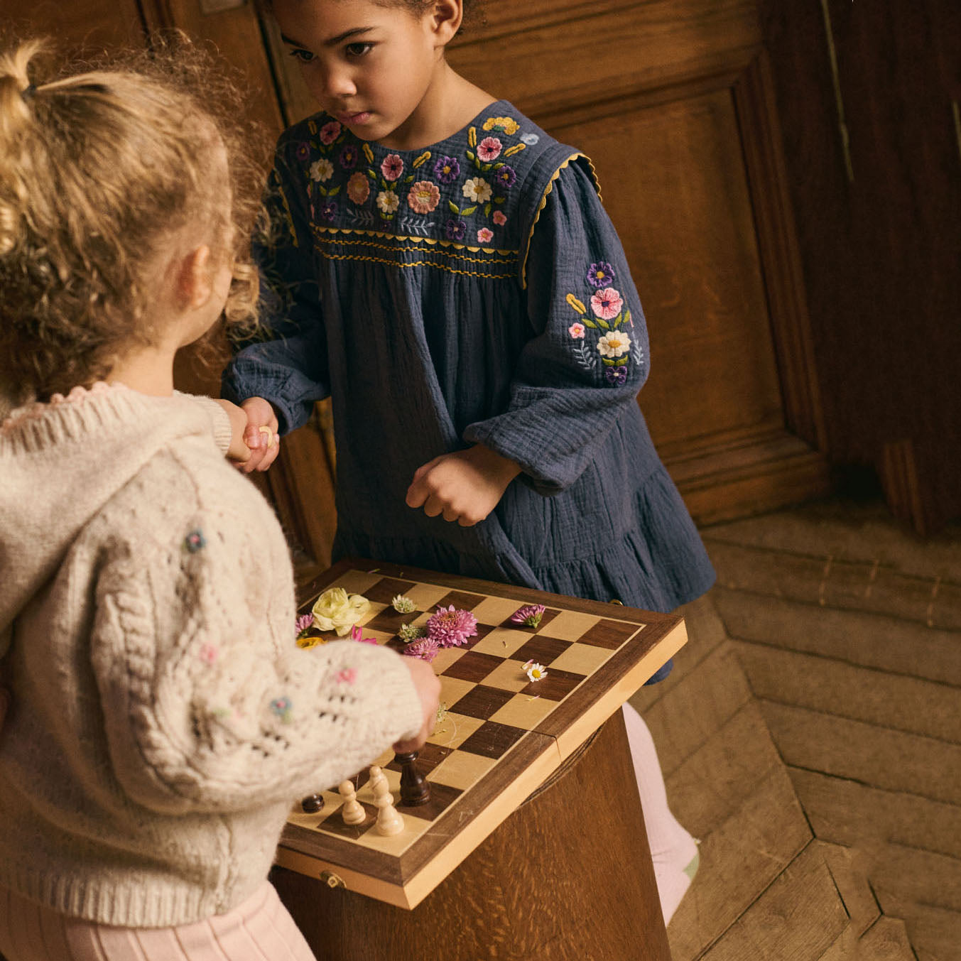 Louise Misha-Girls Cream Cardigan Tonylane