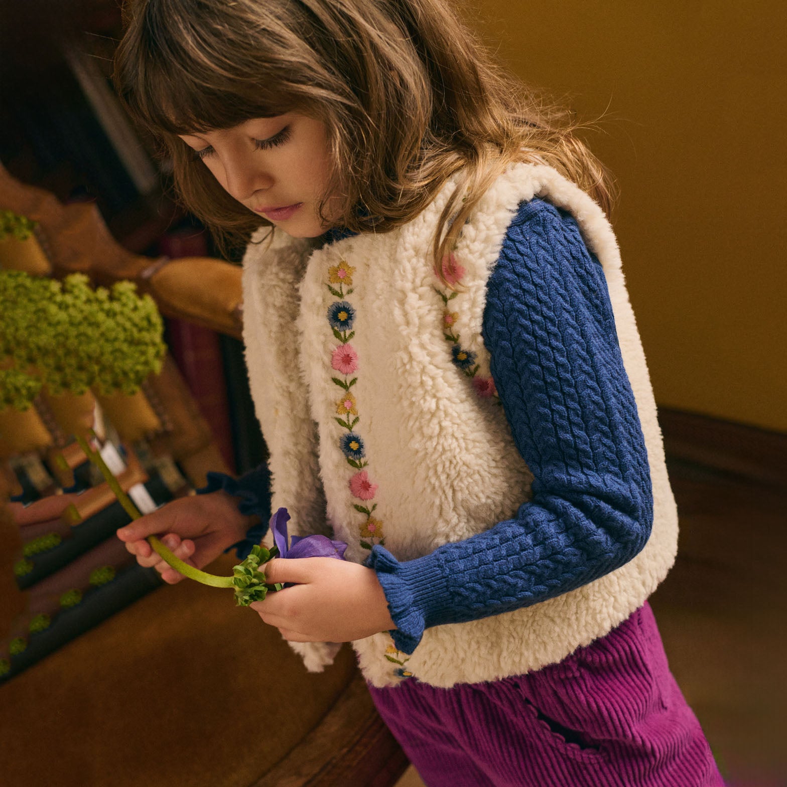 Louise Misha-Girls Cream Vest Libra