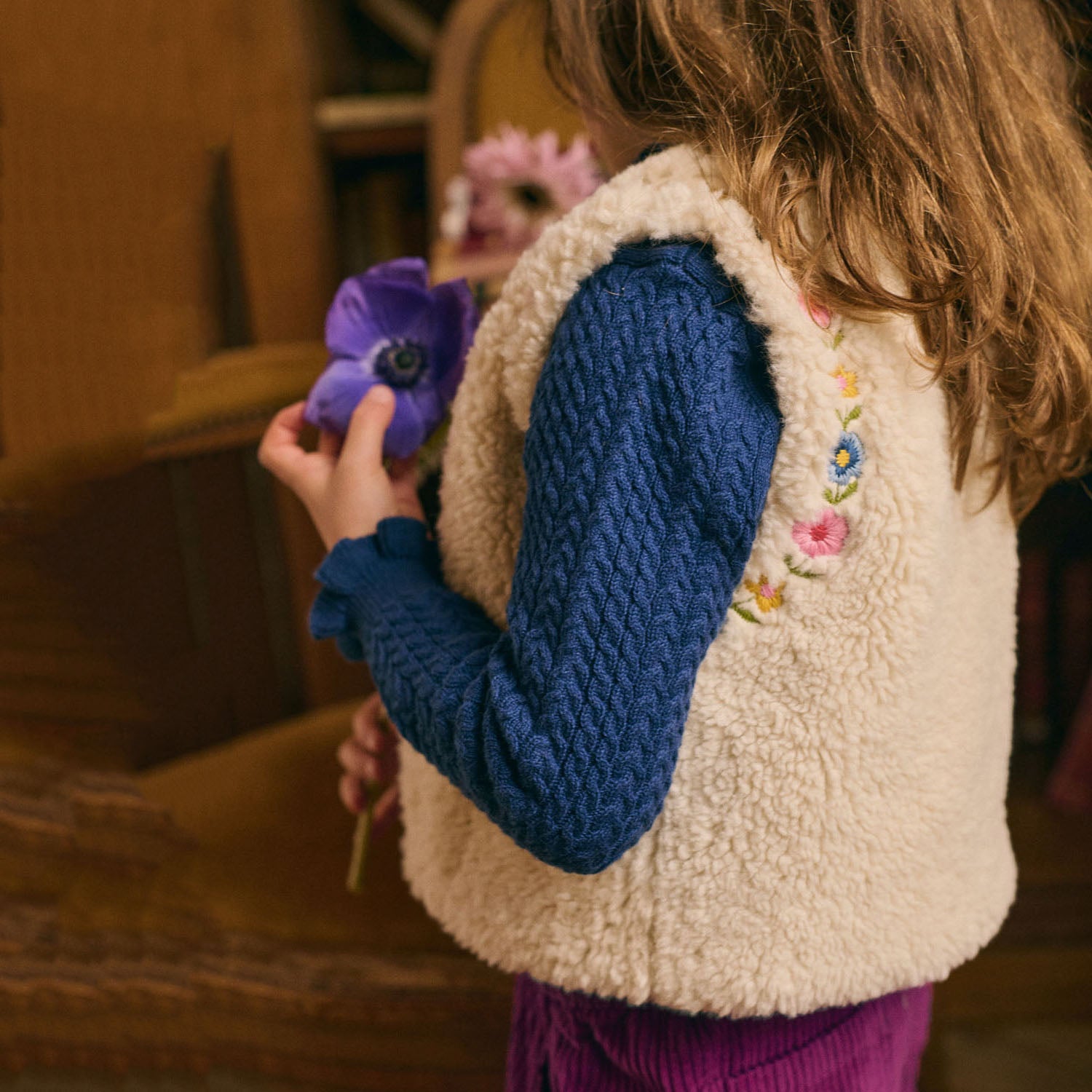 Louise Misha-Girls Cream Vest Libra