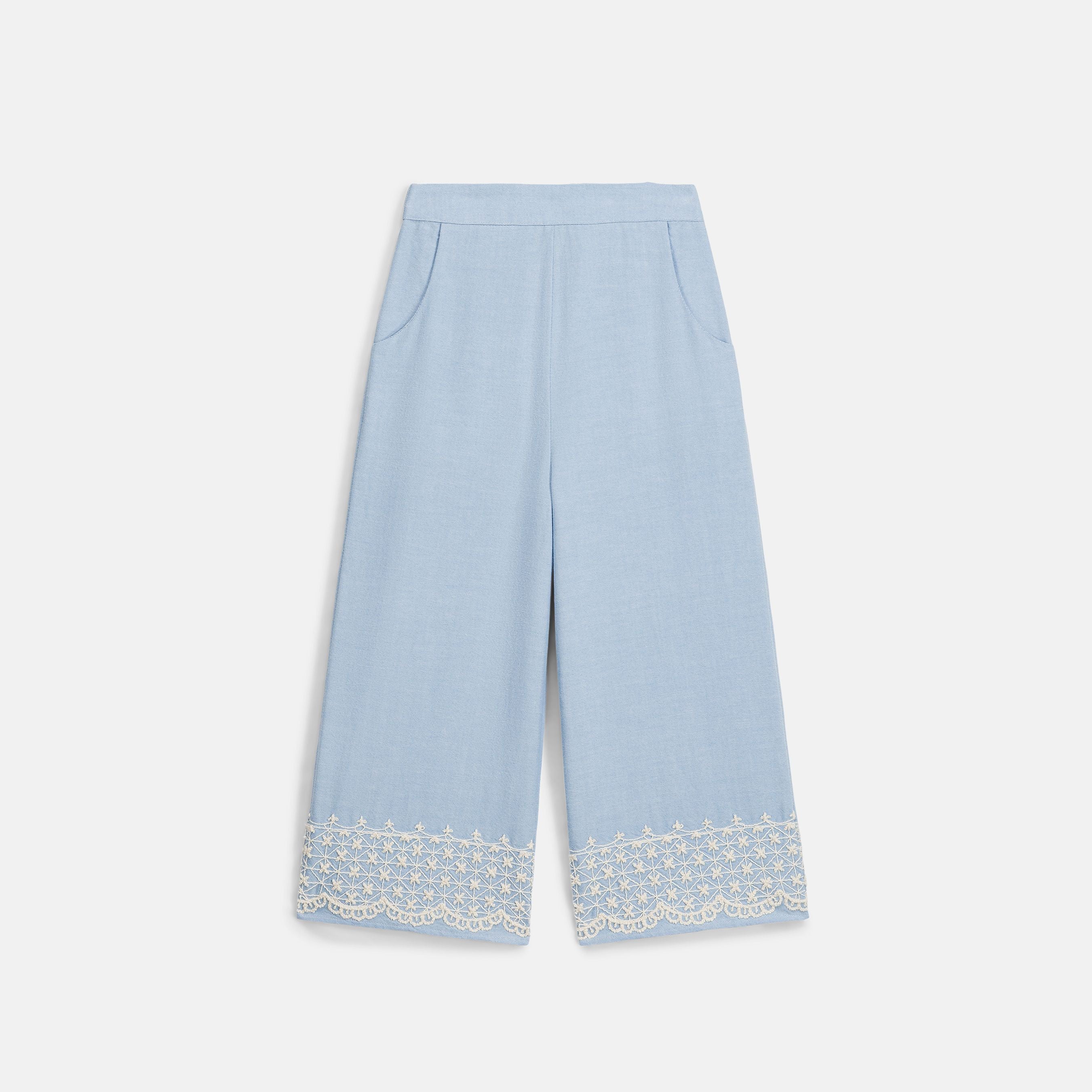 Louise Misha-Girls Pants Florelia Oxford Blue