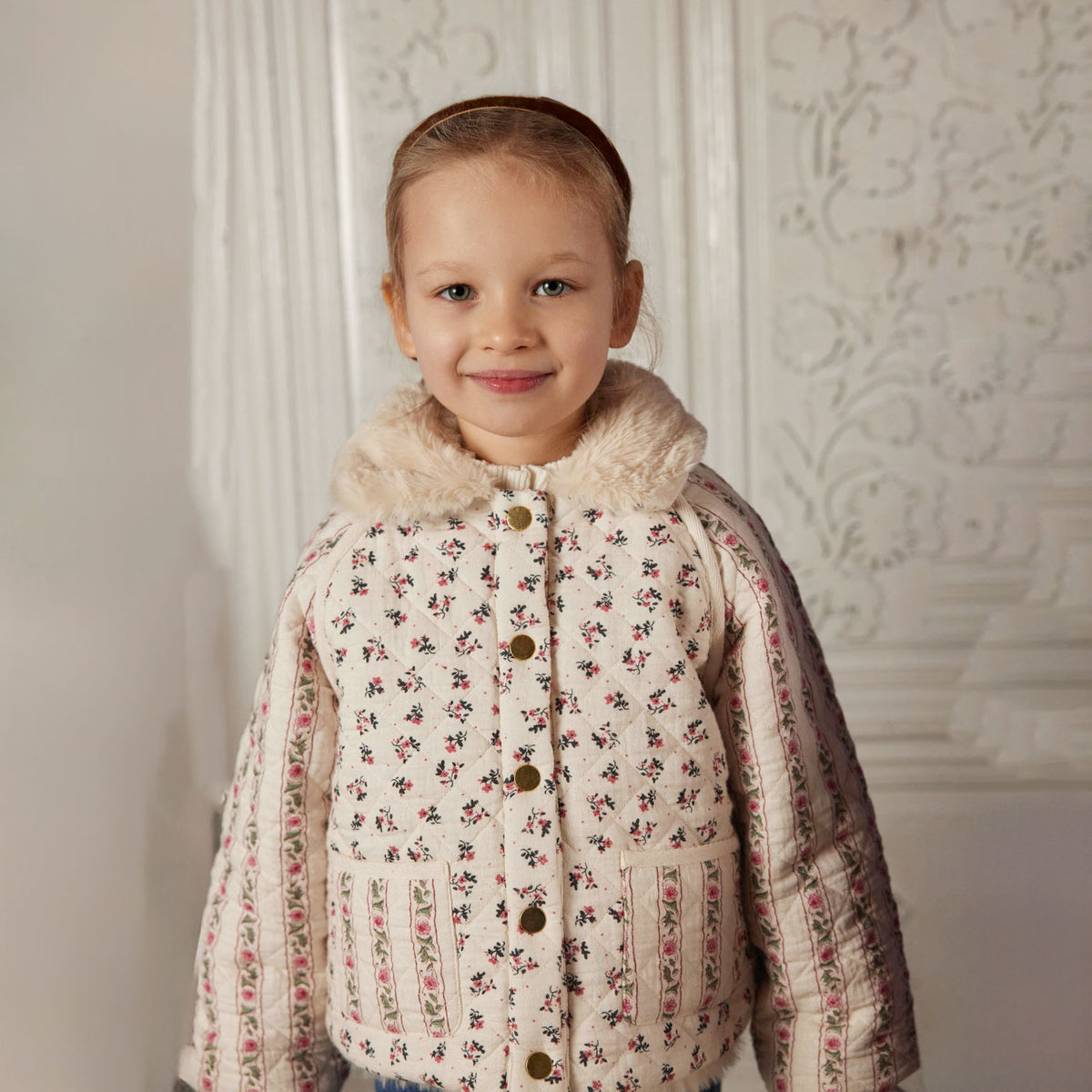 Louise Misha-Girls Reversible Coat Jasmina Cr.Pink S-Cr.Flow B.