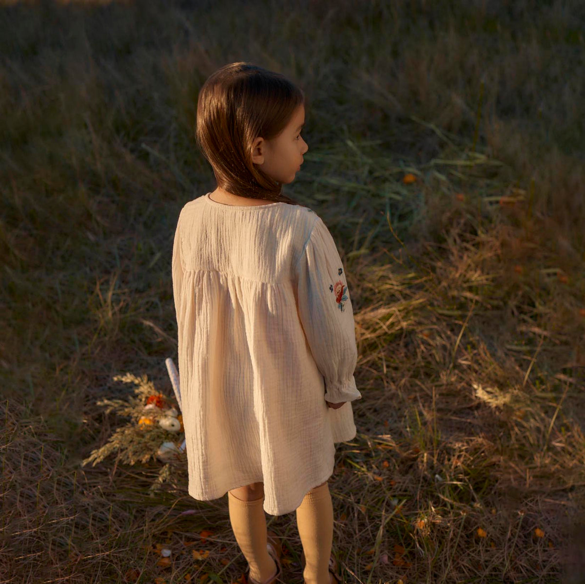 Louise Misha-Girls Dress Floriane Cream