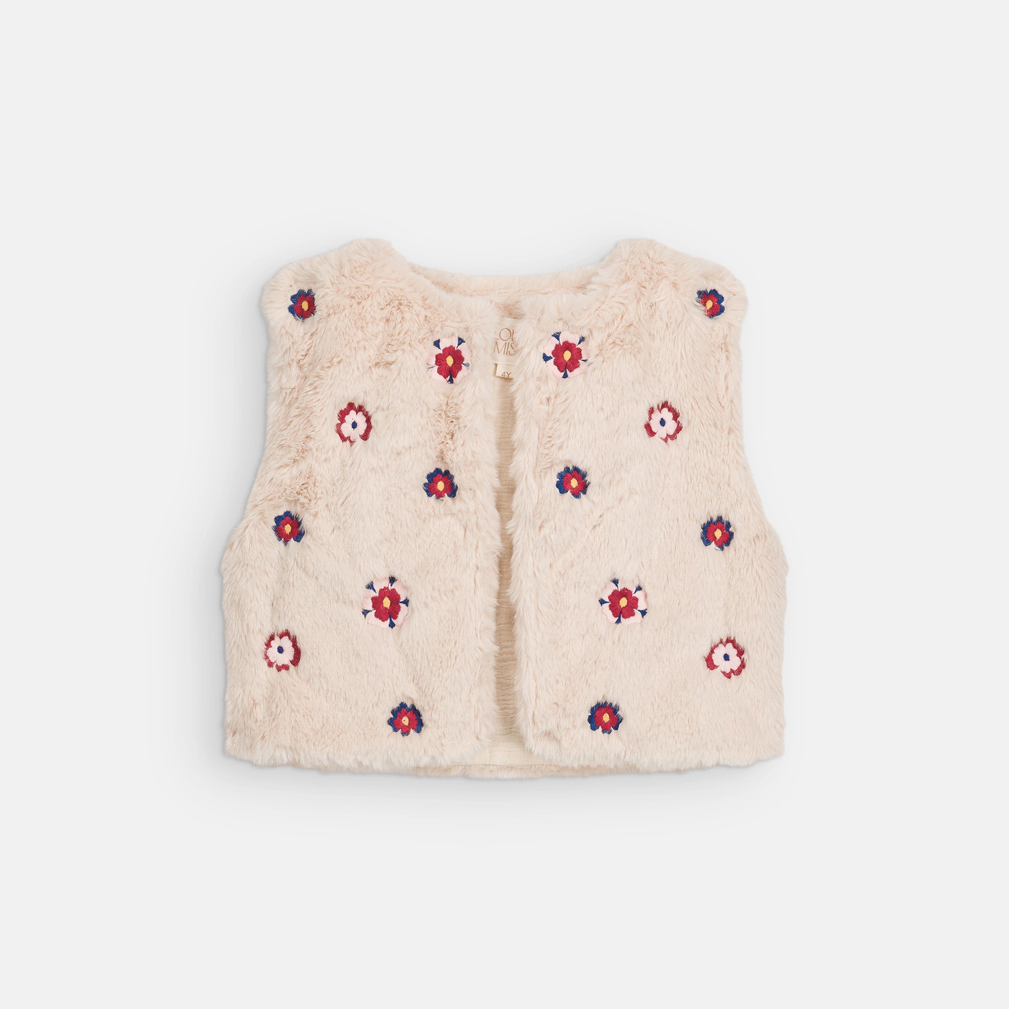 Louise Misha-Girls Sleeveless Jacket Liliou Cream Enchantedaster