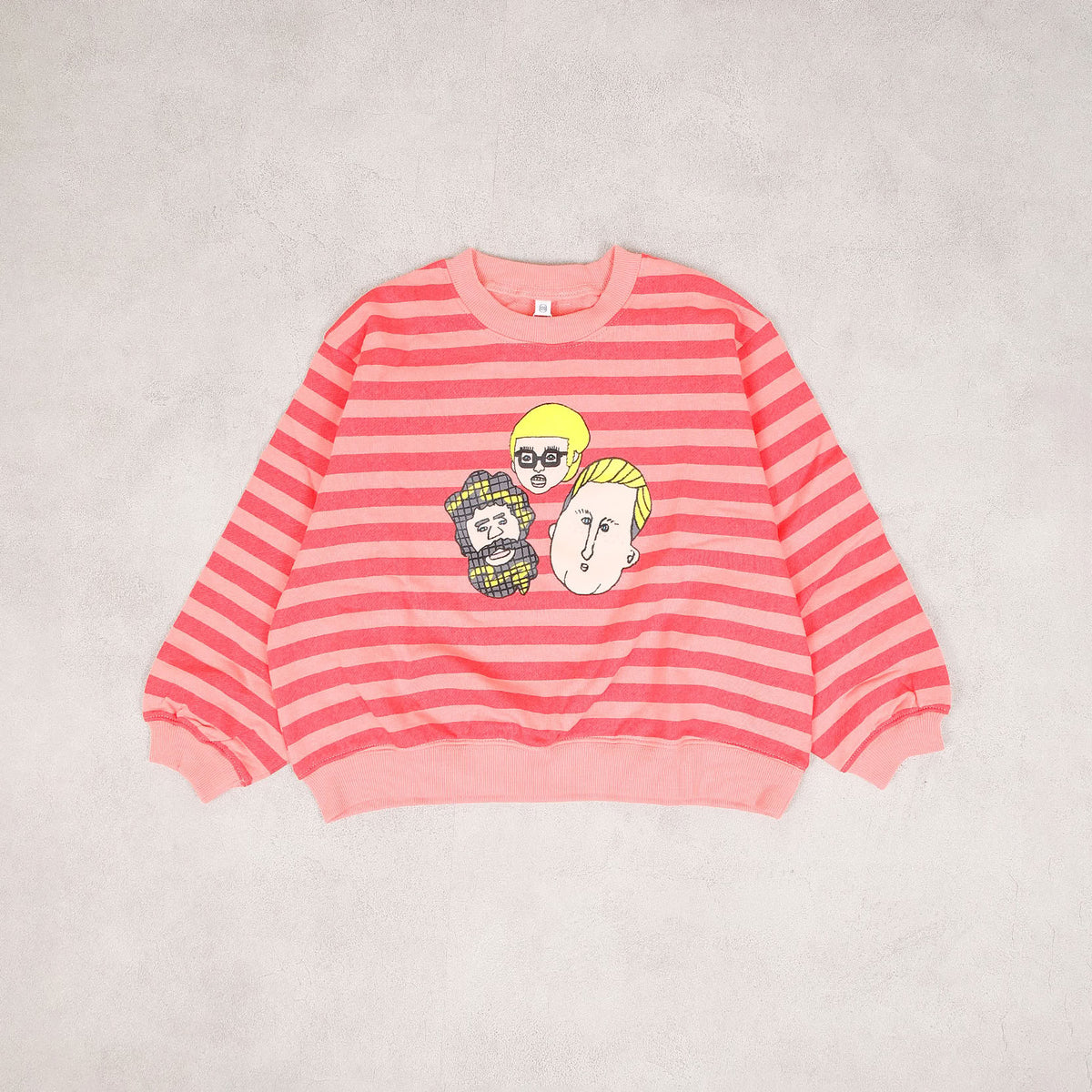 Markey's-Patterned Sweatshirt Pink Border