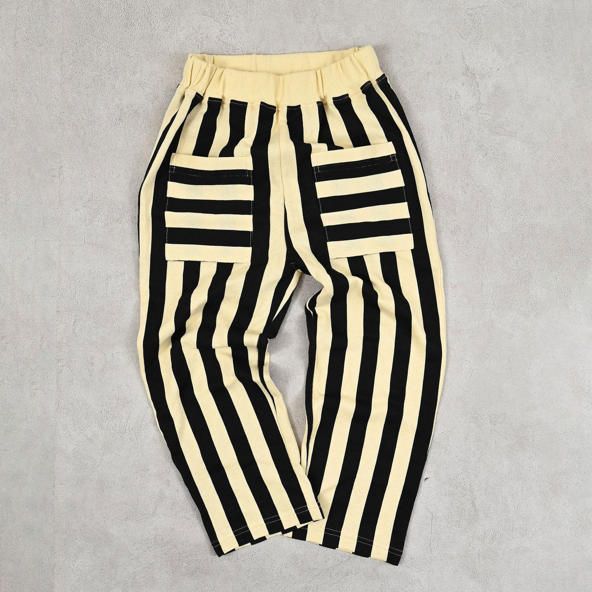 Markey's-Mini Fleece Stripe Long Pants Black Stripe