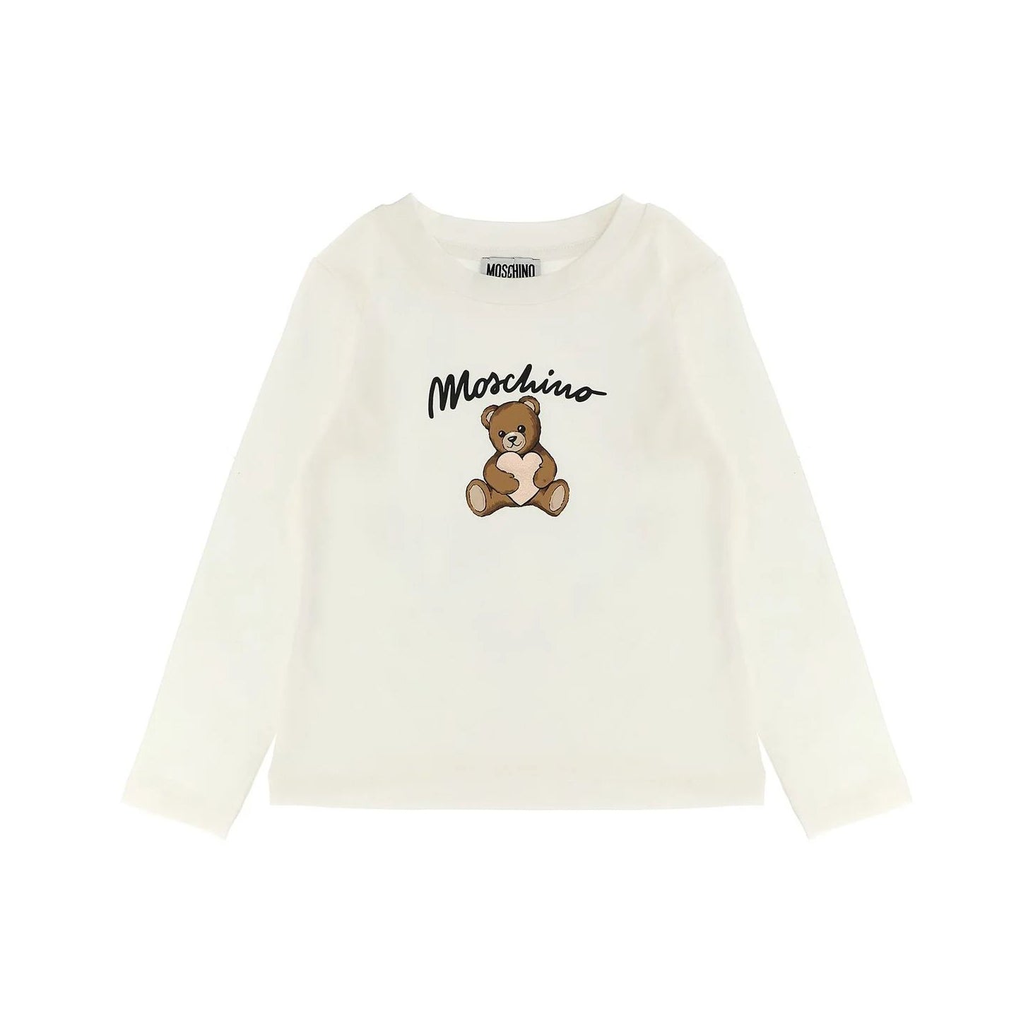 Moschino-Kids White Teddy Bear T-Shirt