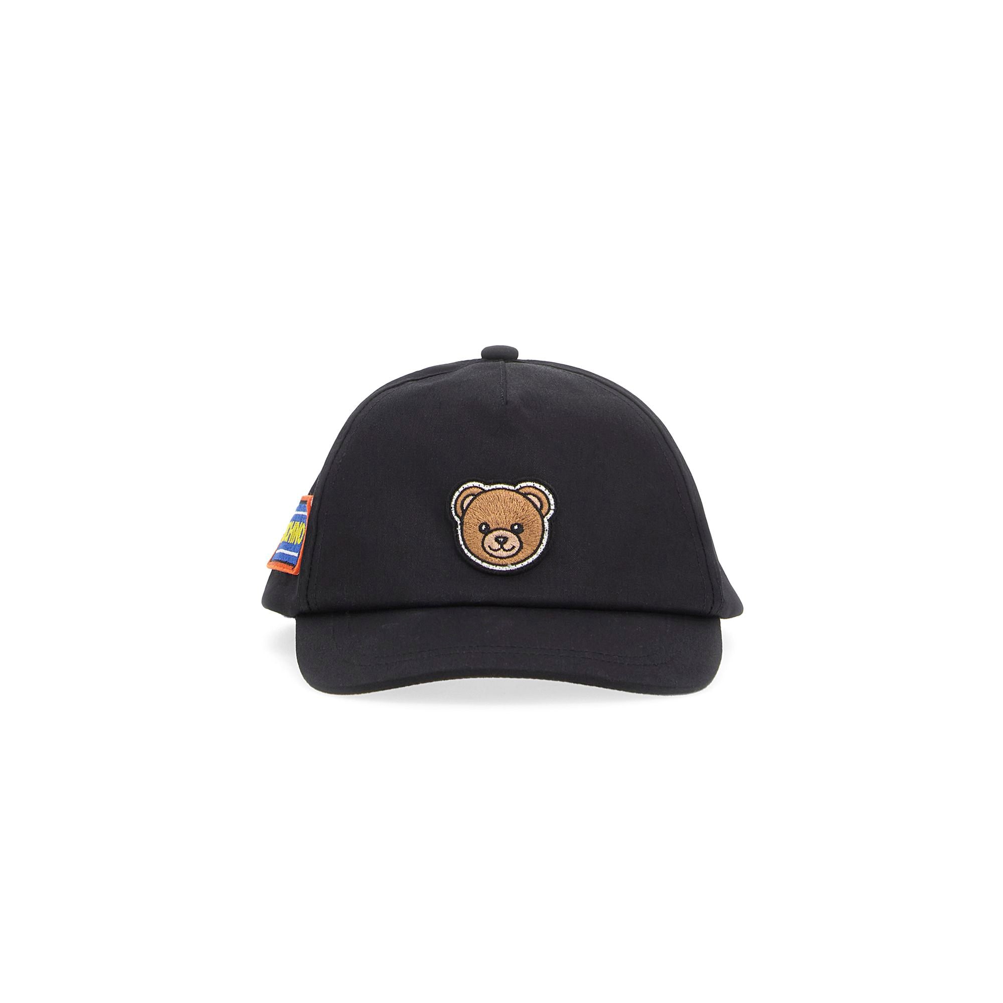 Moschino-Kids Cap With Bear Logo Black