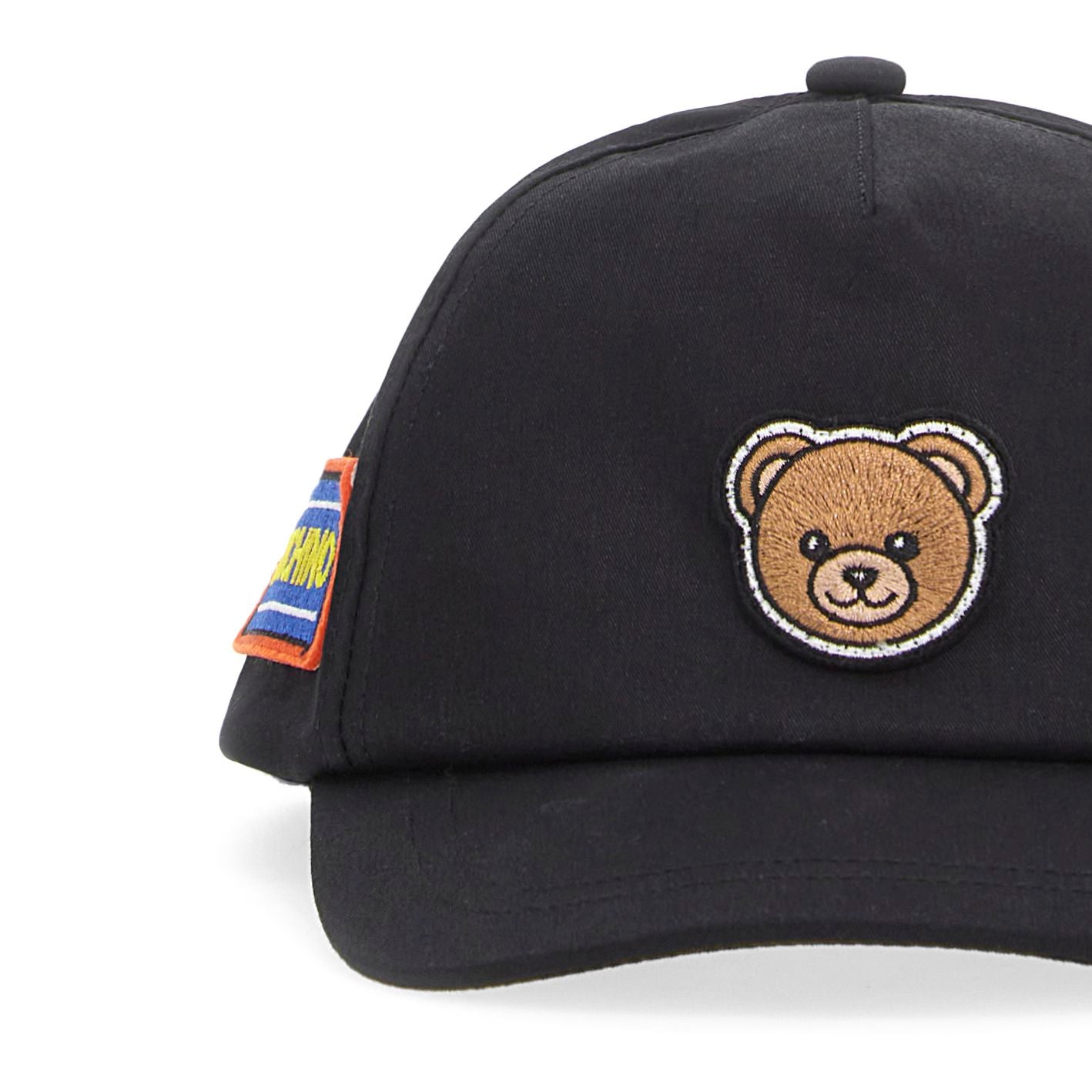 Moschino-Kids Cap With Bear Logo Black