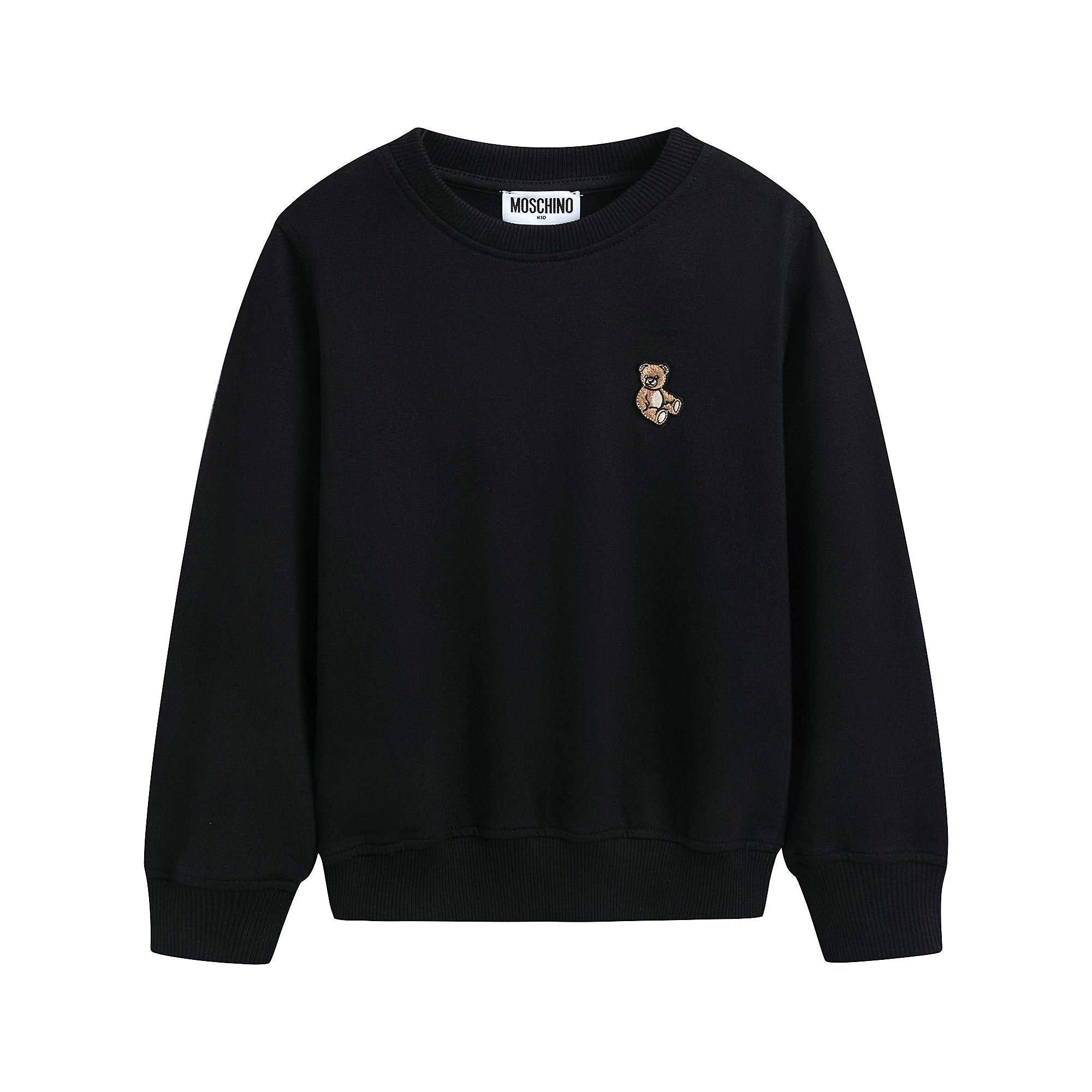 Moschino-Kids Black Bear Patch Sweatshirt