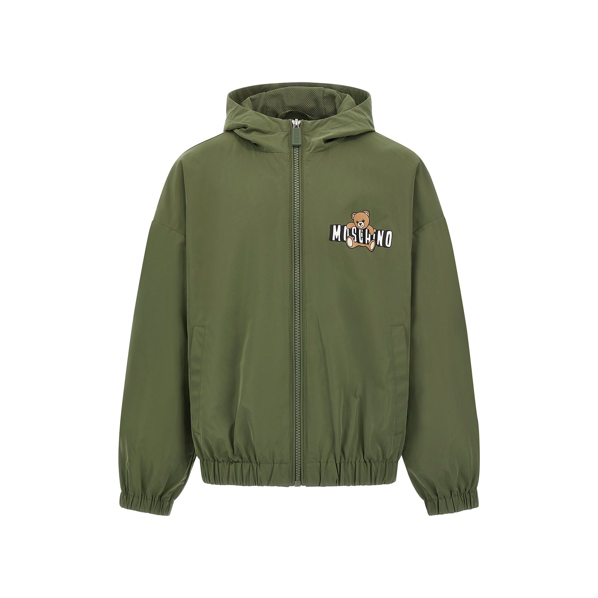 Moschino-Kids Hooded Jacket Mility Green