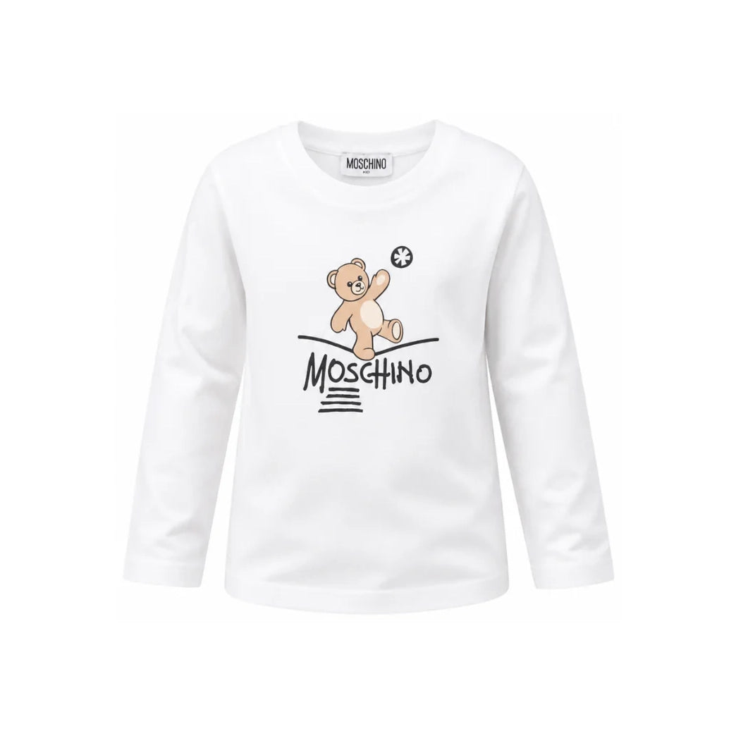 Moschino-Kids T-Shirt Bianco Ottico