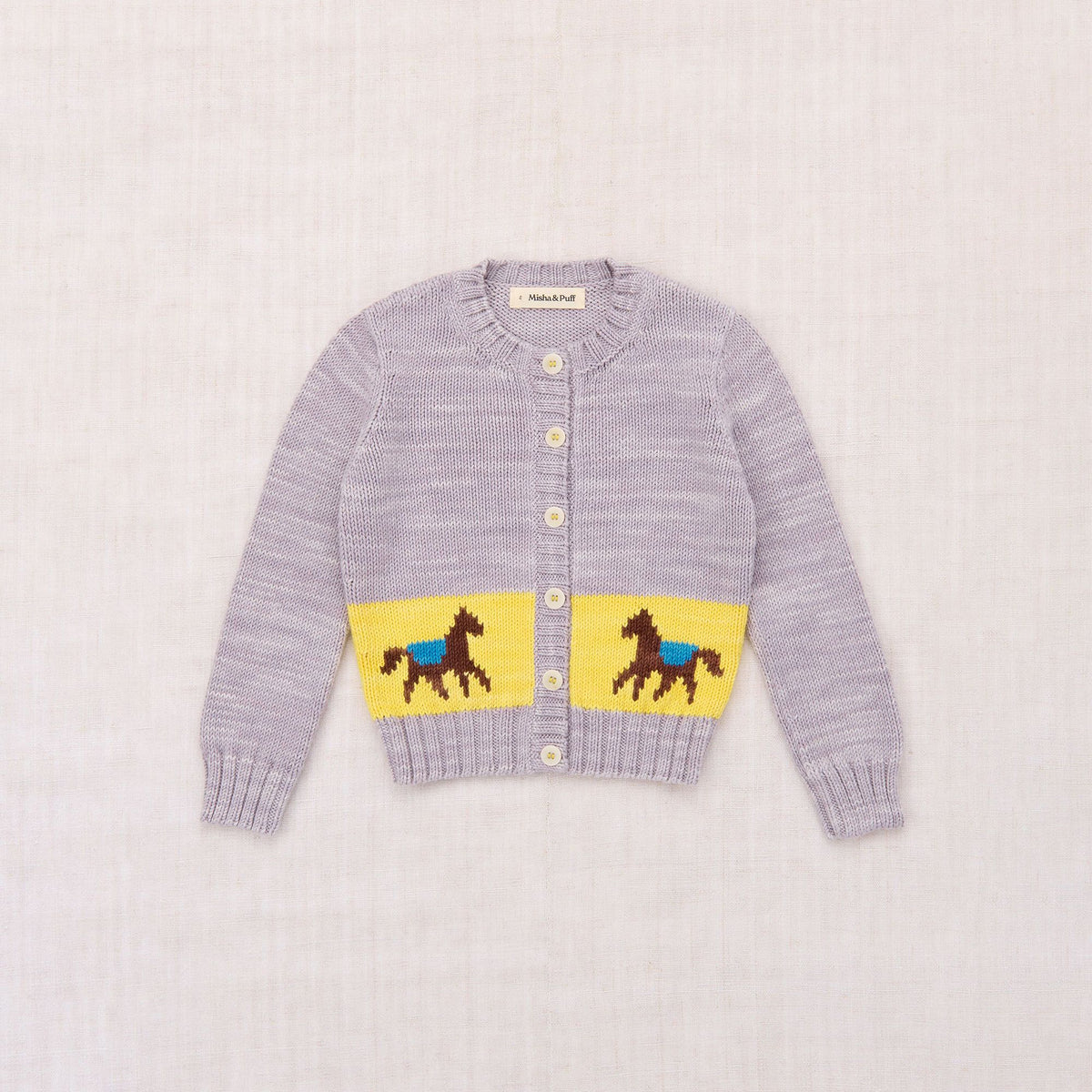 Misha & Puff-Horse Trot Cardigan Mist
