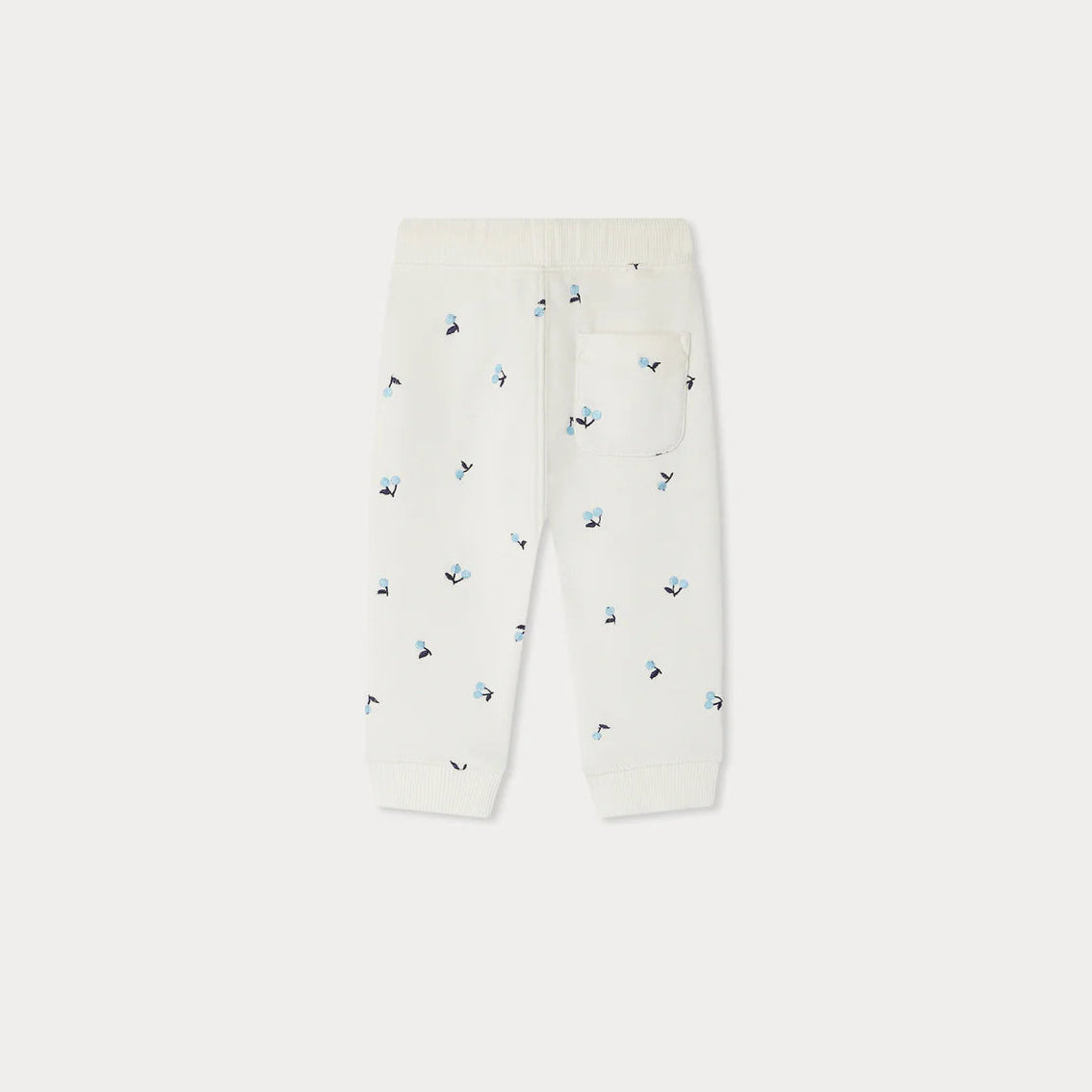 Bonpoint-Bambo jogging pants with cherry embroideries