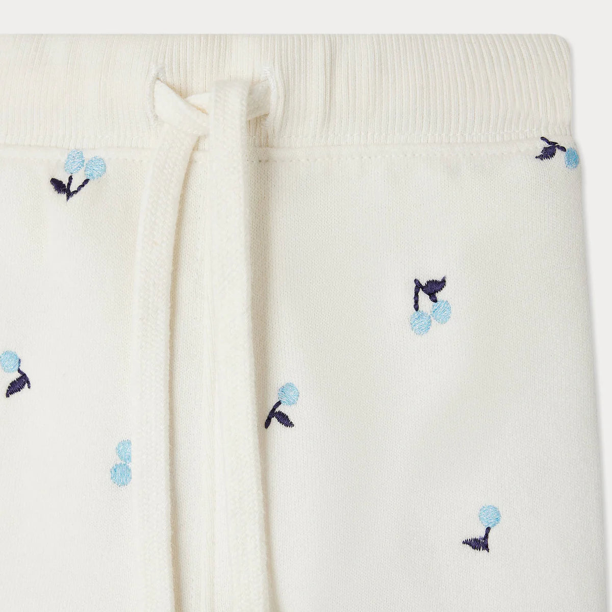 Bonpoint-Bambo jogging pants with cherry embroideries