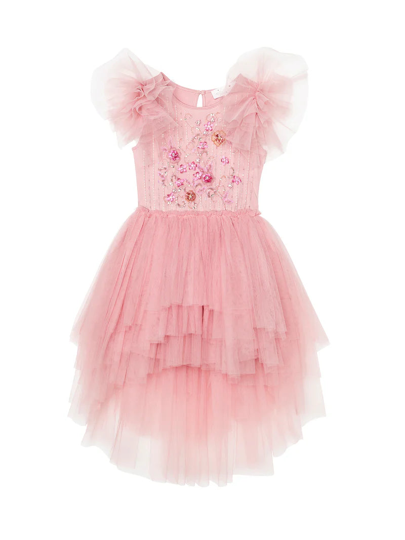 PEACE BLOSSOM TUTU DRESS-PEACH BLUSH