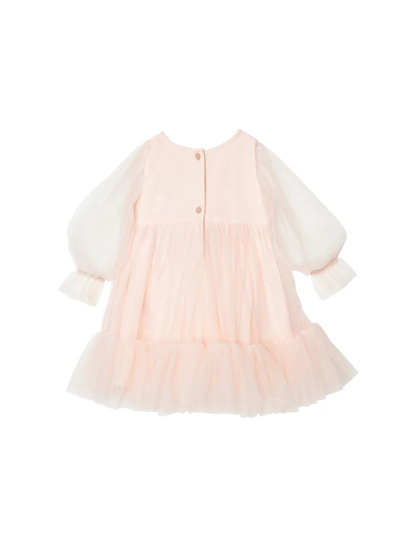 REBLOSSOM TULLE DRESS - PEARL